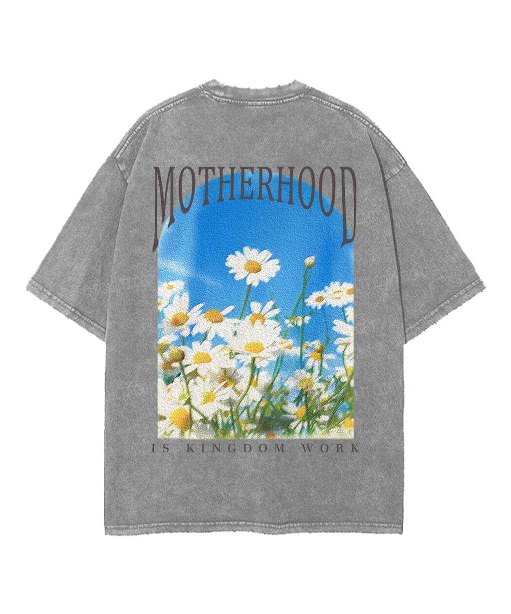 Motherhood Is Kingdom Work Double Sided Unisex Washed Christian T-shirt Style005 Hoodie, Sweatshirt | CiraTrend.com (Image 5)