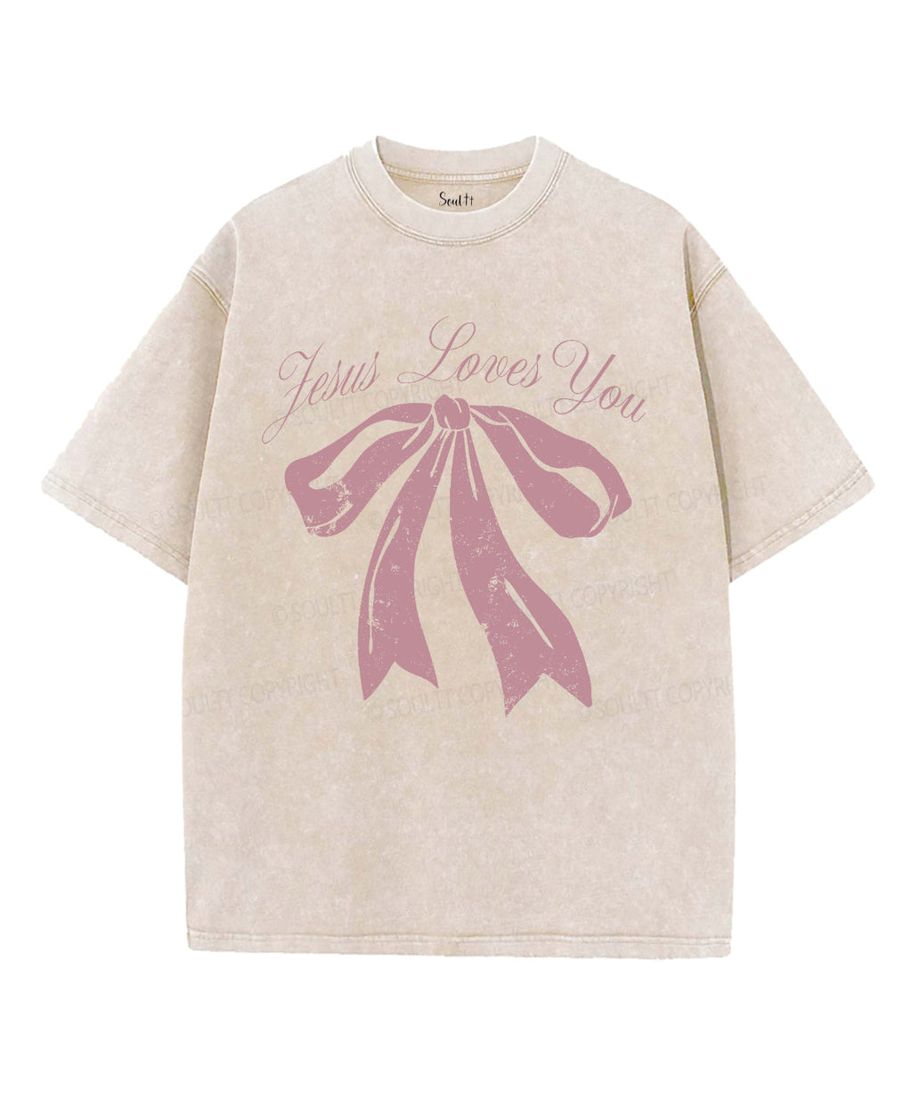 Jesus Love You Unisex Washed Christian T-shirt Hoodie, Sweatshirt | CiraTrend.com (Image 4)
