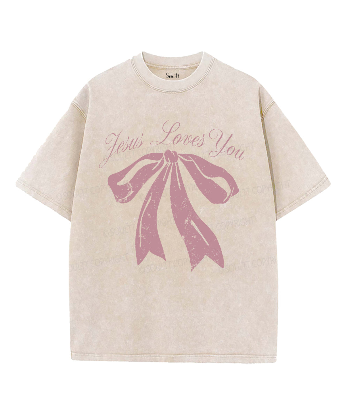 Jesus Love You Unisex Washed Christian T-shirt Hoodie, Sweatshirt | CiraTrend.com (Image 4)