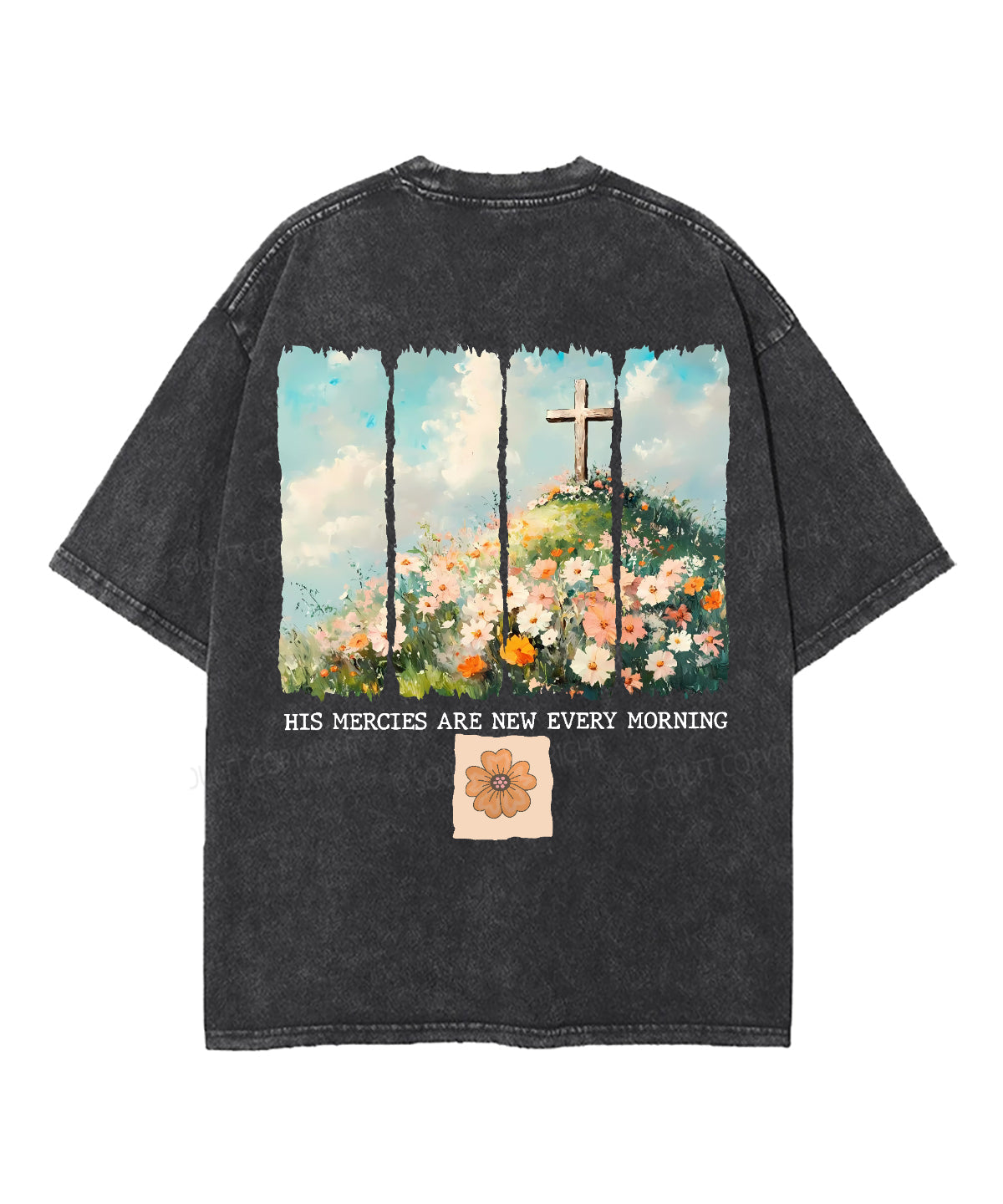 His Mercies Are New Double Sided Unisex Washed Christian T-shirt Style006 Hoodie, Sweatshirt | CiraTrend.com (Image 3)