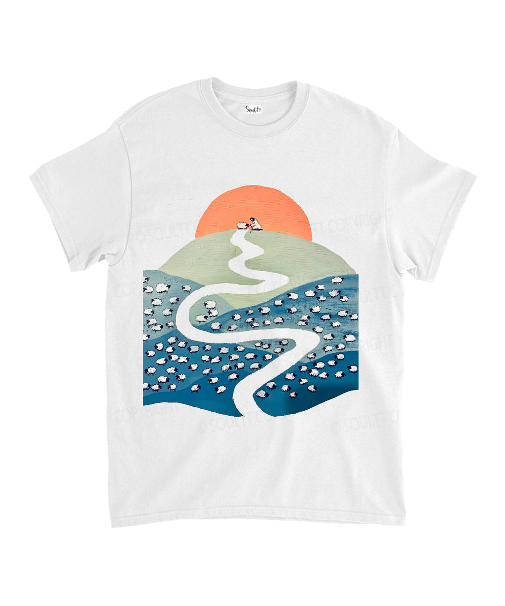 He Left 99 To Find Me Unisex Cotton Christian T-Shirt Hoodie, Sweatshirt | CiraTrend.com (Image 1)