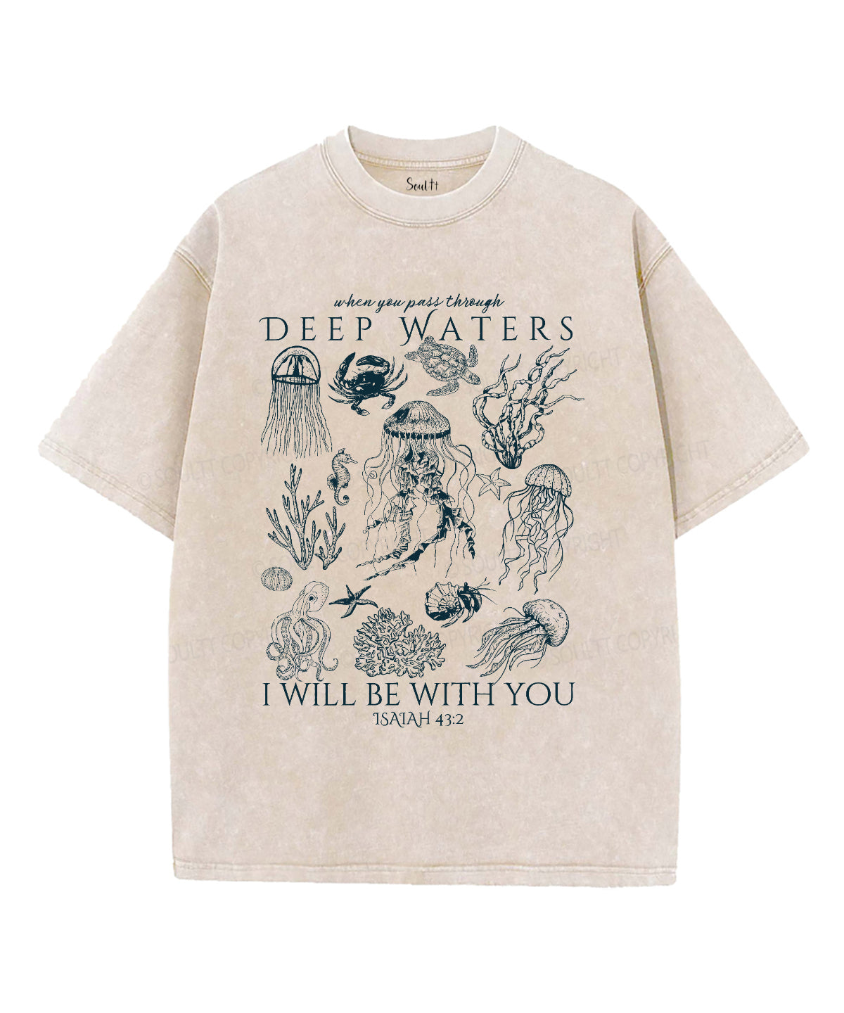 I Will Be With You Unisex Washed Christian T-shirt Style001 Hoodie, Sweatshirt | CiraTrend.com (Image 1)