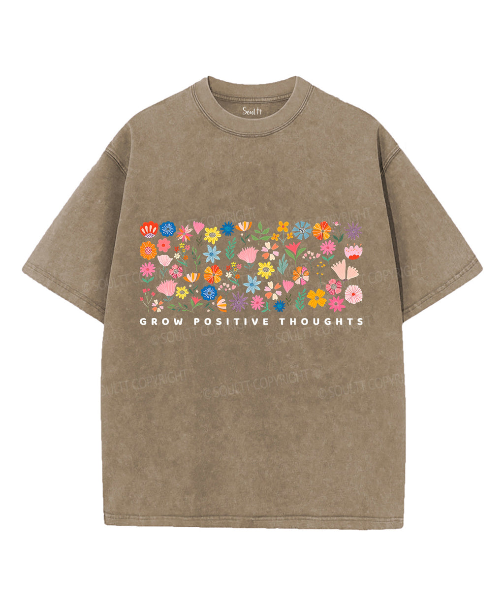 Grow Positive Thoughts Unisex Washed Christian T-shirt Hoodie, Sweatshirt | CiraTrend.com (Image 5)