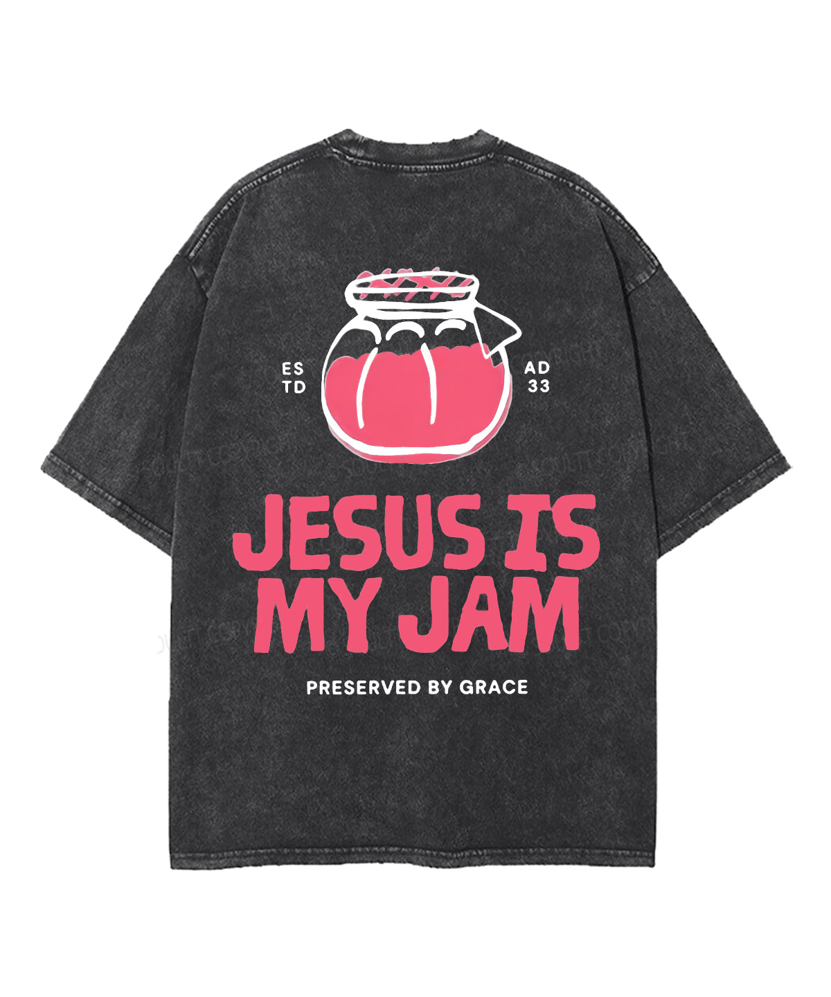 Jesus Is My Jam Double Sided Unisex Washed Christian T-shirt Hoodie, Sweatshirt | CiraTrend.com (Image 2)