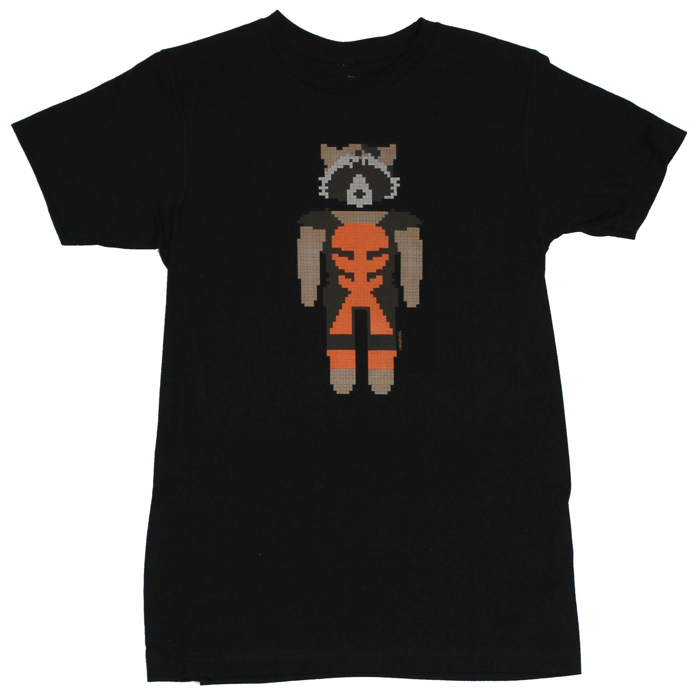 Guardians of the Galaxy Mens T-Shirt - Pixel Built Rocket Raccoon Image Hoodie, Sweatshirt | CiraTrend.com