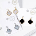 Gold-Dipped Clover Post Earrings