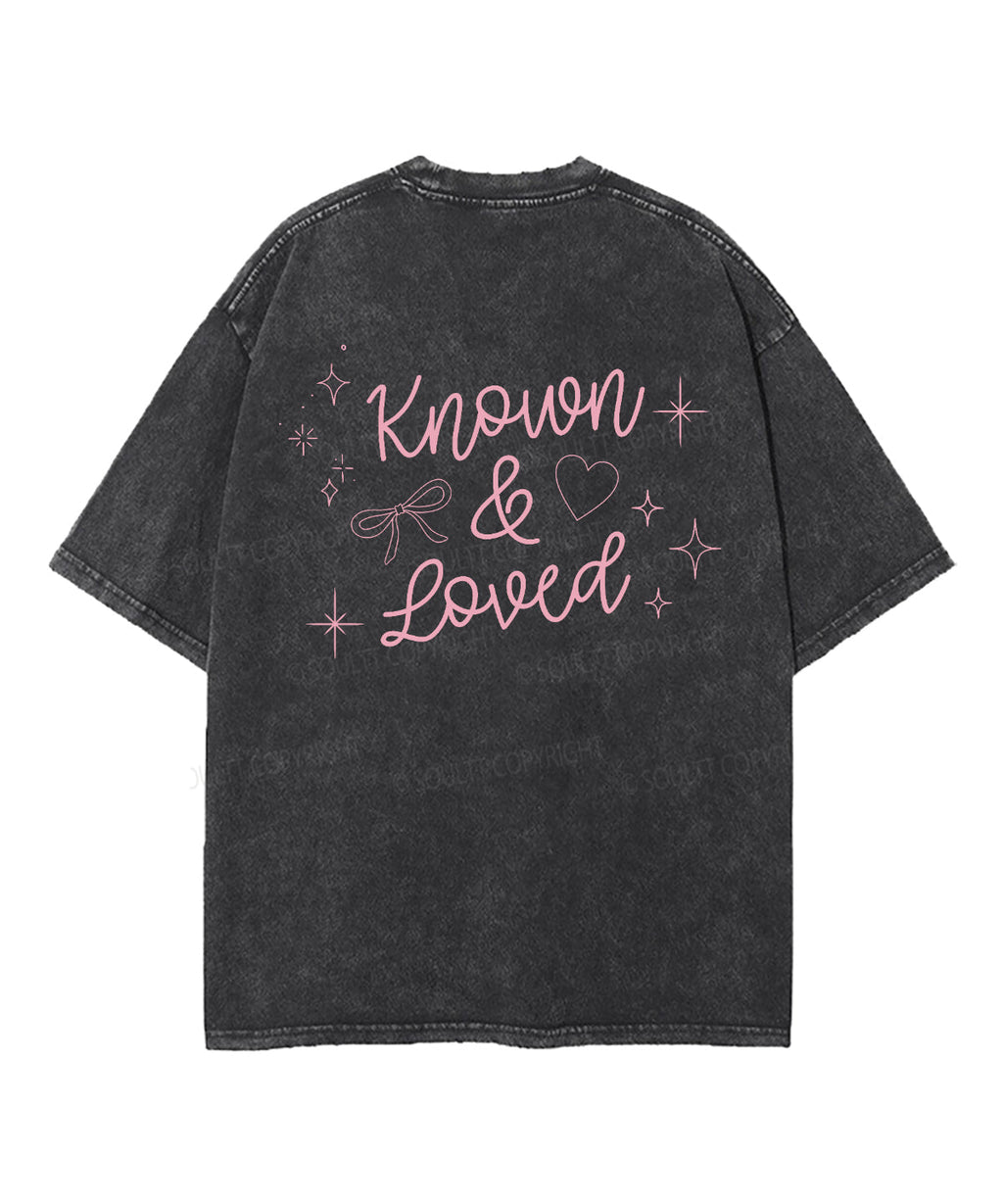 KNOW & LOVED Double Sided Unisex Washed Christian T-shirt Hoodie, Sweatshirt | CiraTrend.com (Image 5)