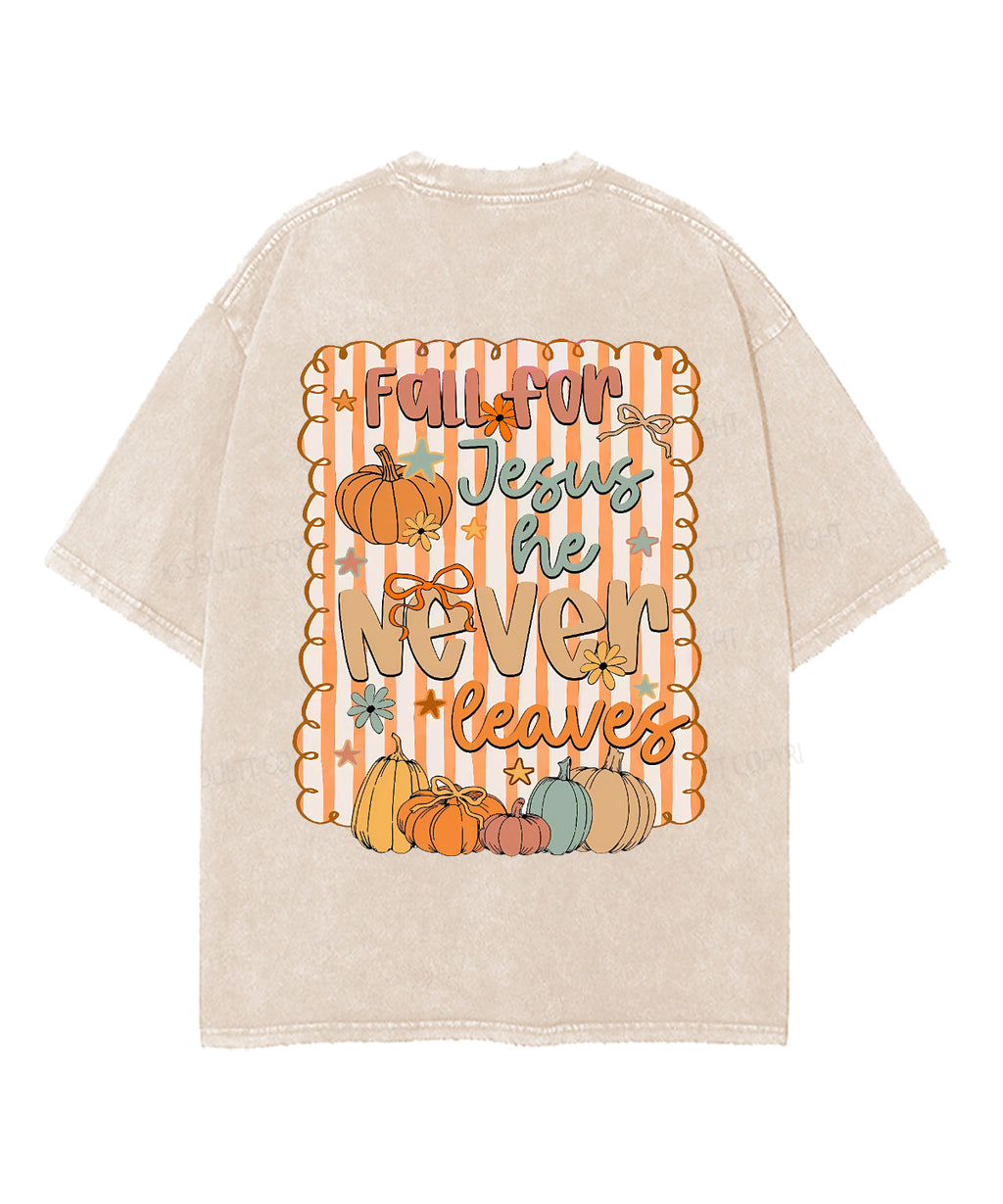 Fall For Jesus Double Sided Unisex Washed Christian T-shirt Style001 Hoodie, Sweatshirt | CiraTrend.com (Image 4)