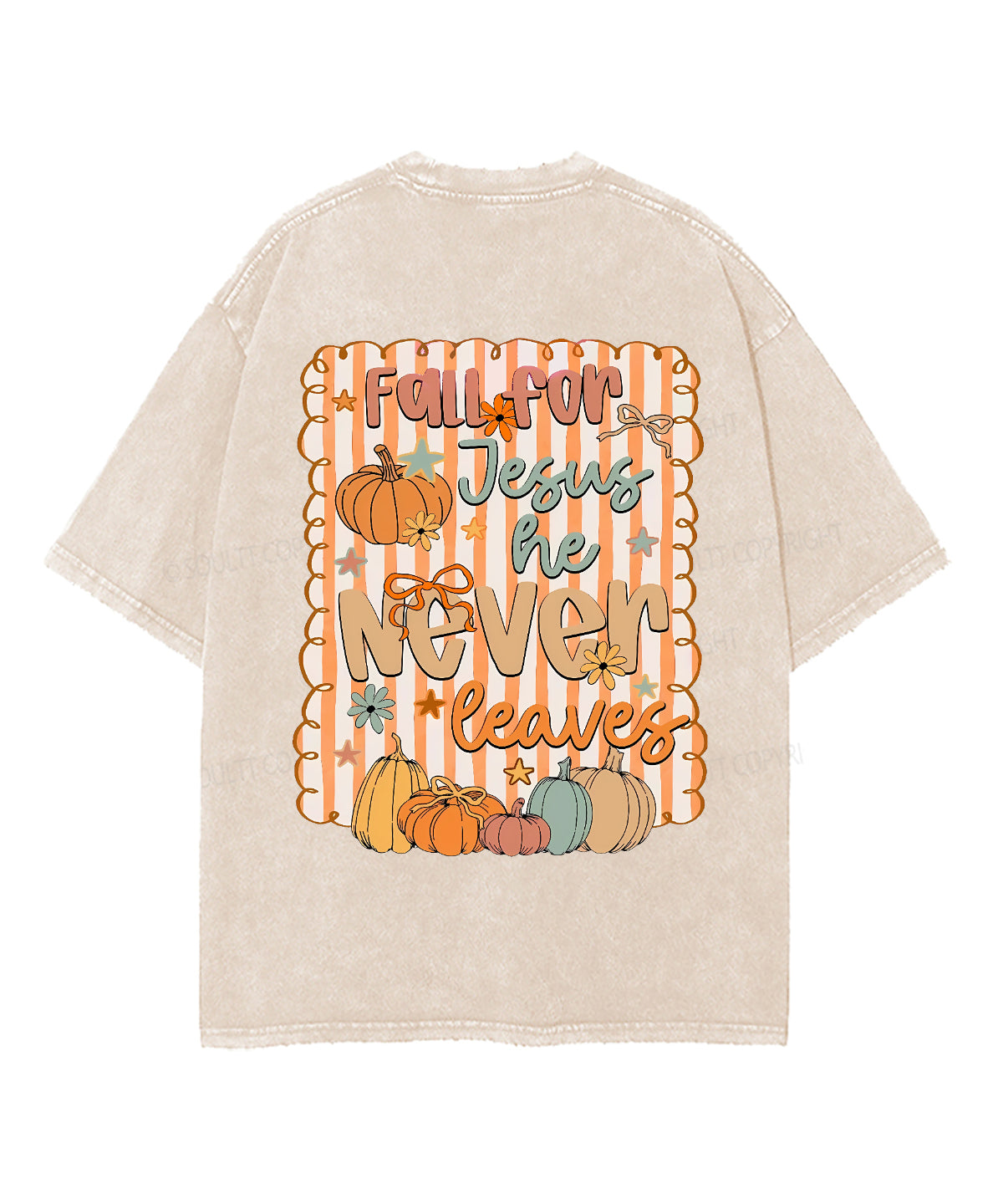 Fall For Jesus Double Sided Unisex Washed Christian T-shirt Style001 Hoodie, Sweatshirt | CiraTrend.com (Image 4)