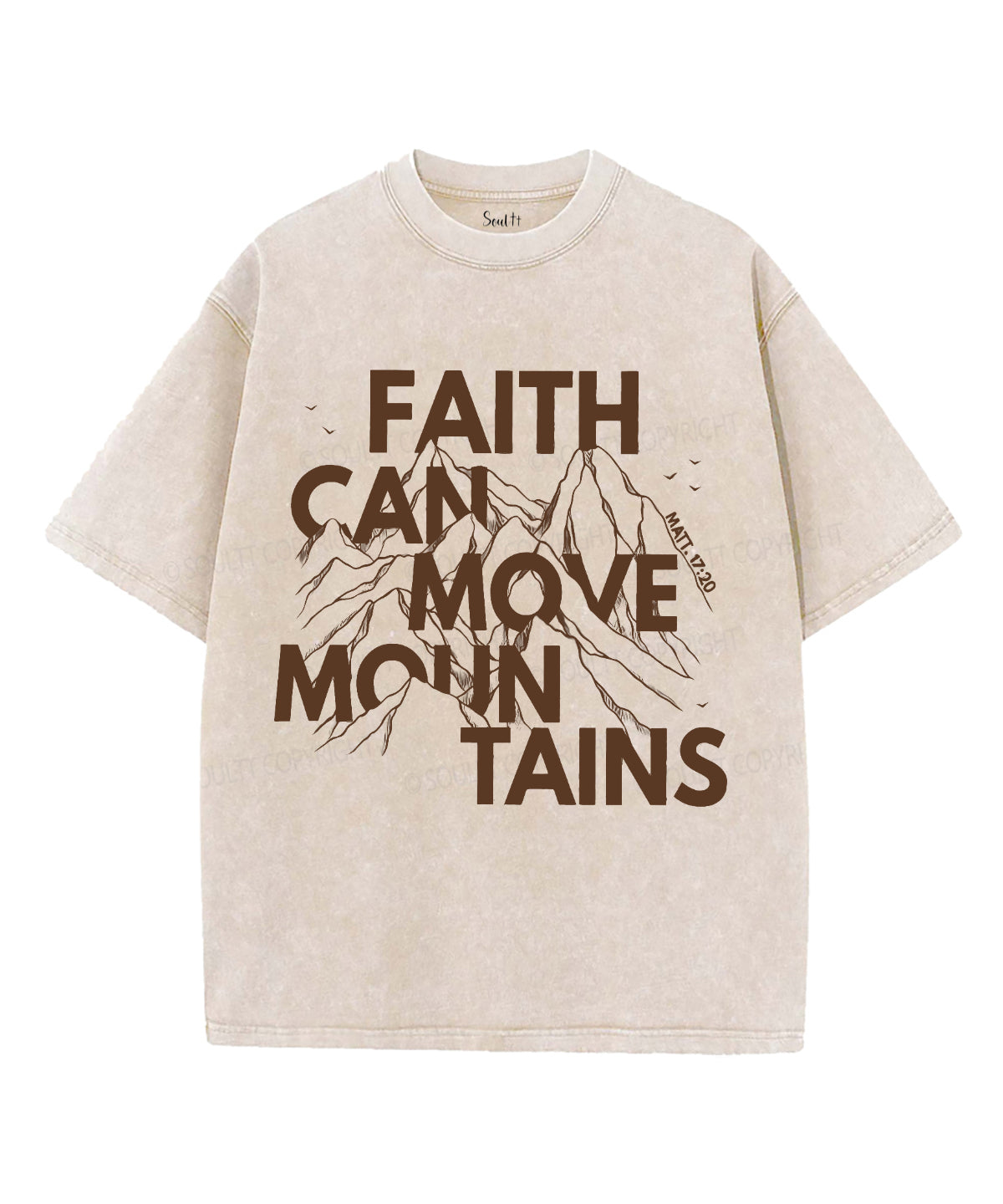 Faith Can Move Unisex Washed Christian T-shirt Hoodie, Sweatshirt | CiraTrend.com (Image 3)