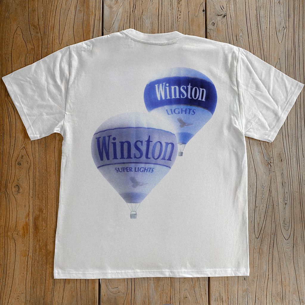 'WINSTON LIGHTS' HOT AIR BALLOON HEAVY WHITE TEE Hoodie, Sweatshirt | CiraTrend.com (Image 1)