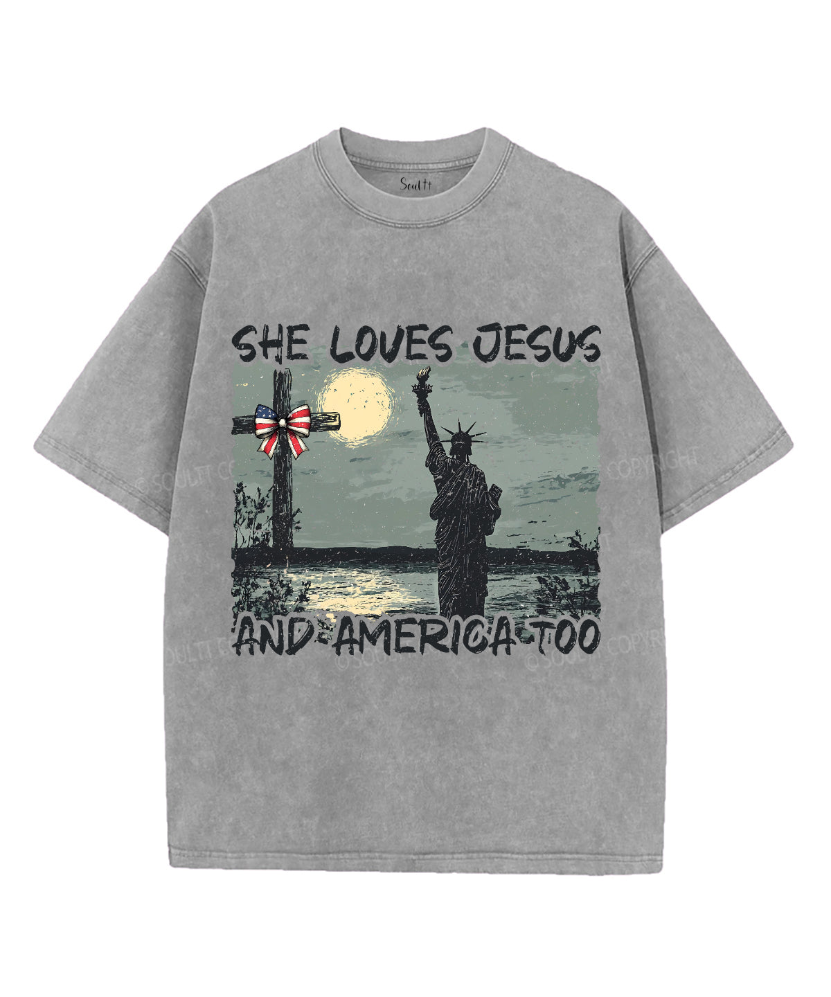 She Love Jesus Unisex Washed Christian T-shirt Hoodie, Sweatshirt | CiraTrend.com (Image 2)