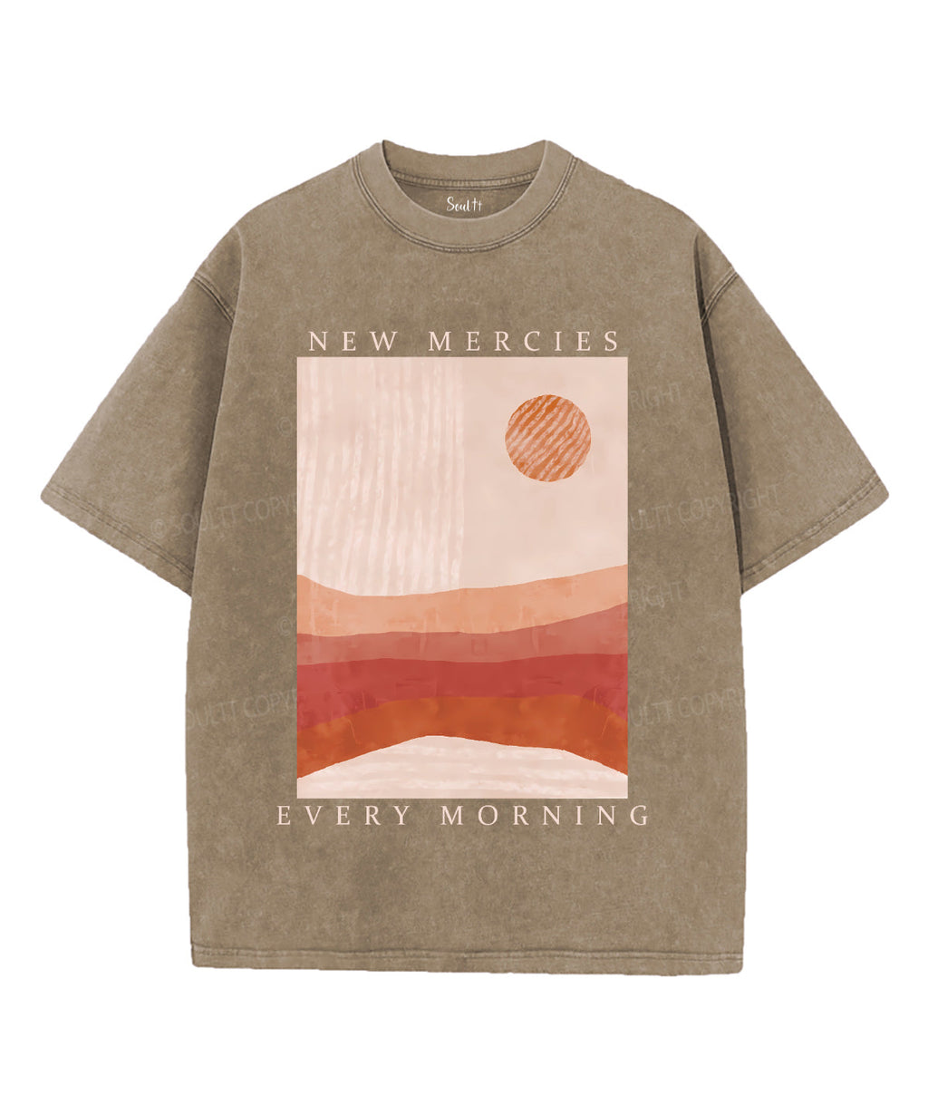 New Mercies Every Morning Unisex Washed Christian T-shirt Hoodie, Sweatshirt | CiraTrend.com (Image 2)