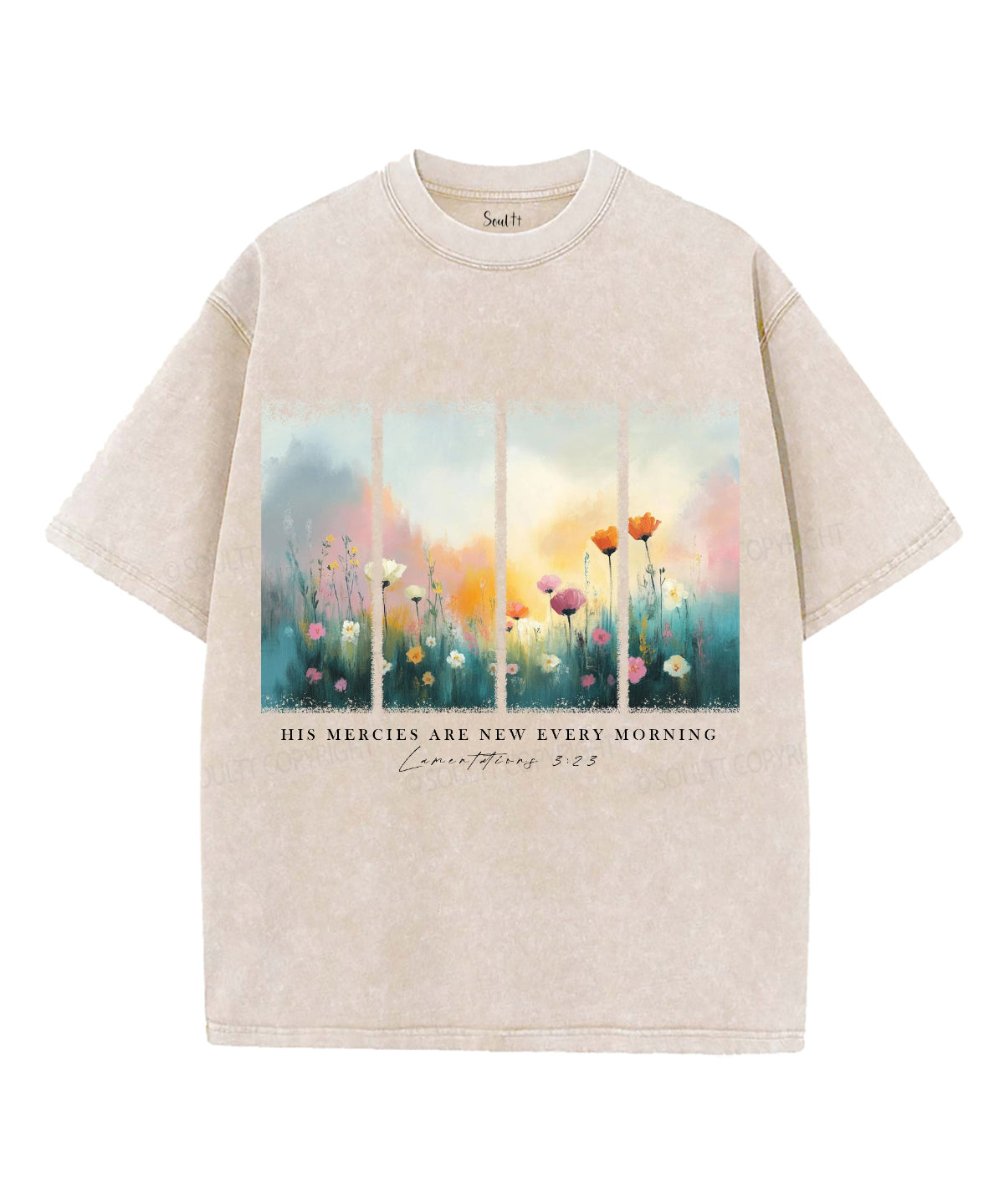 His Mercies Are New Every Morning Unisex Washed Christian T-shirt Style003 Hoodie, Sweatshirt | CiraTrend.com (Image 4)
