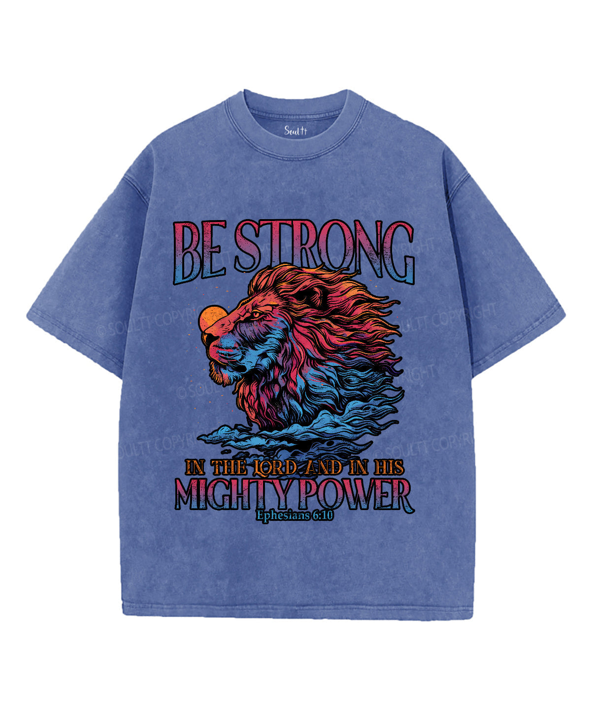 Be Strong Unisex Washed Christian T-shirt Hoodie, Sweatshirt | CiraTrend.com (Image 4)