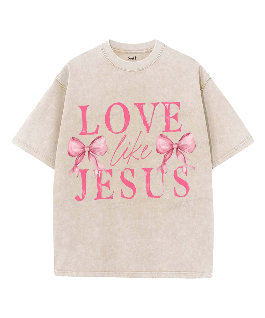 Love Like Jesus Unisex Washed Christian T-shirt Style004 Hoodie, Sweatshirt | CiraTrend.com (Image 2)