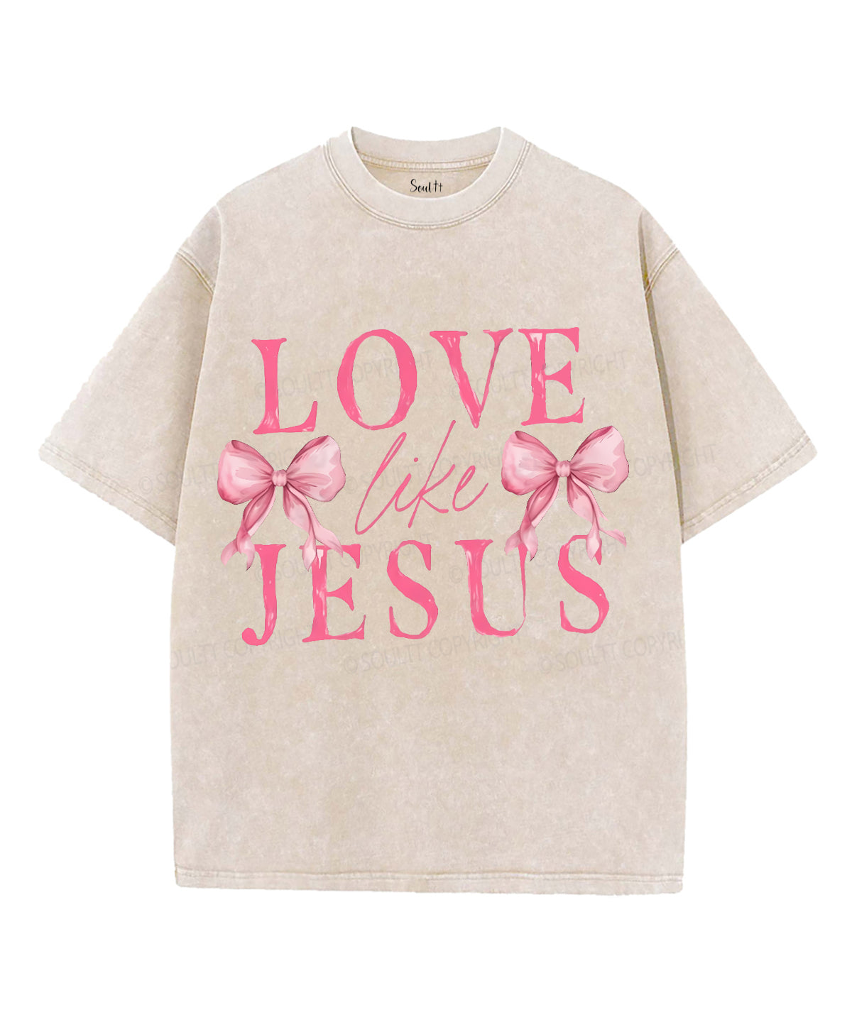 Love Like Jesus Unisex Washed Christian T-shirt Style004 Hoodie, Sweatshirt | CiraTrend.com (Image 2)