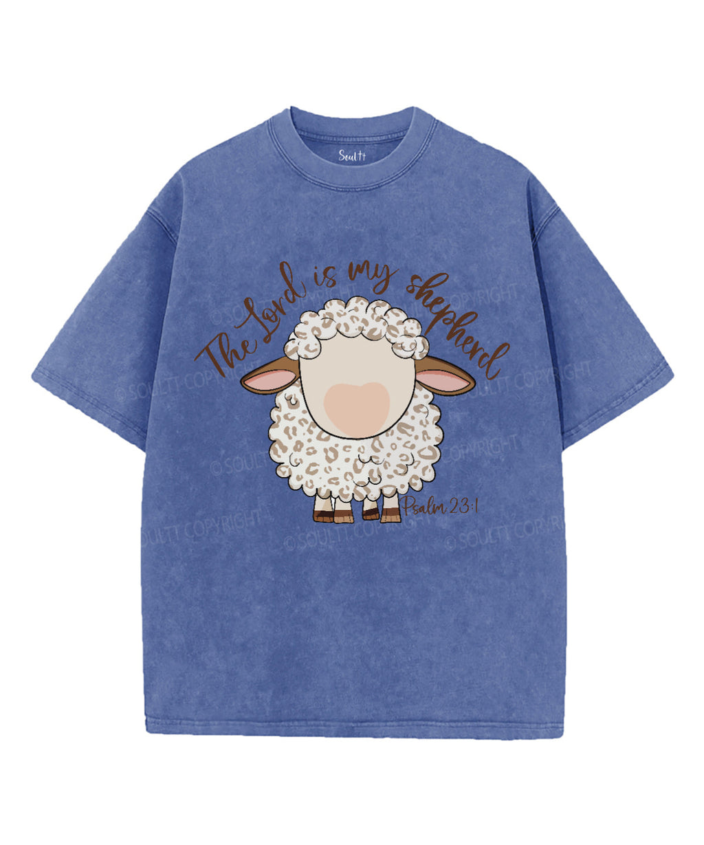 The Lord Is My Shepherd Unisex Washed Christian T-shirt Hoodie, Sweatshirt | CiraTrend.com (Image 4)