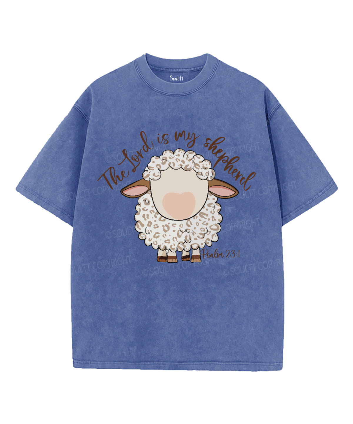 The Lord Is My Shepherd Unisex Washed Christian T-shirt Hoodie, Sweatshirt | CiraTrend.com (Image 4)