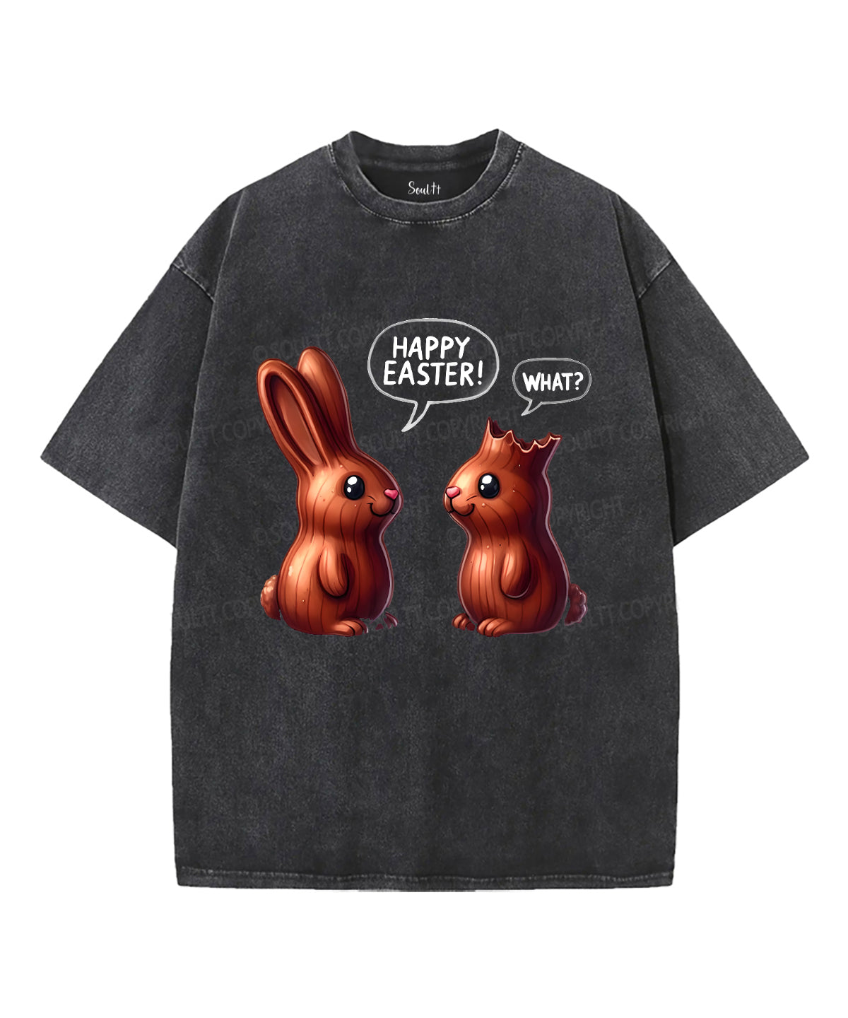 Happy Easter Unisex Washed Christian T-shirt Hoodie, Sweatshirt | CiraTrend.com (Image 2)