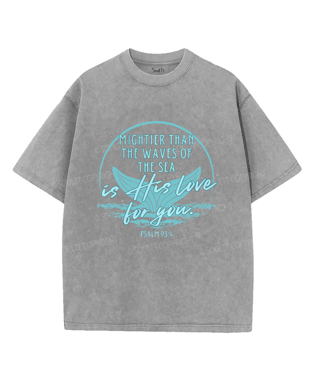 Mightier Than The Waves Unisex Washed Christian T-shirt Style003 Hoodie, Sweatshirt | CiraTrend.com (Image 2)