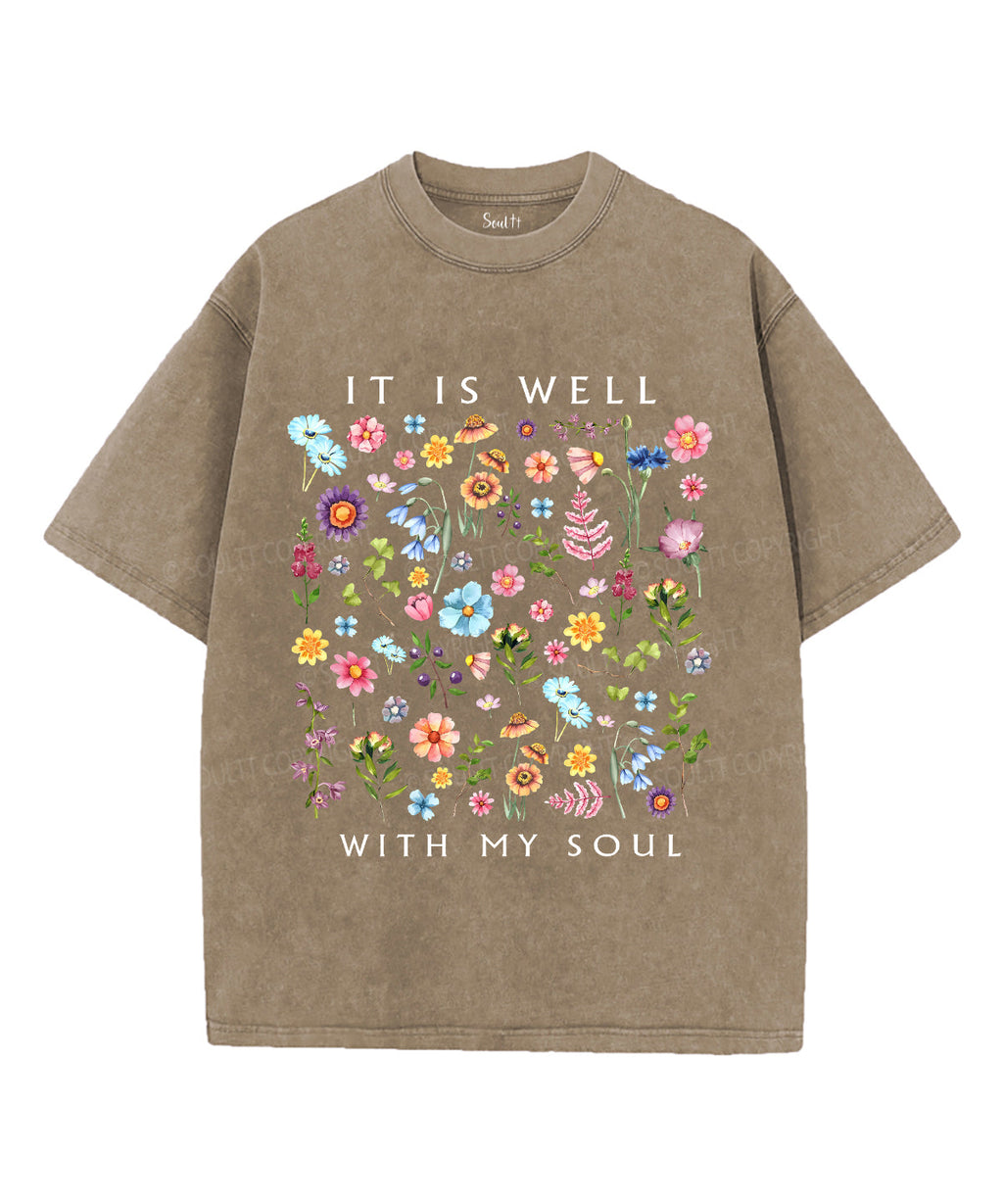 It Is Well With My Soul Unisex Washed Christian T-shirt Style012 Hoodie, Sweatshirt | CiraTrend.com (Image 5)