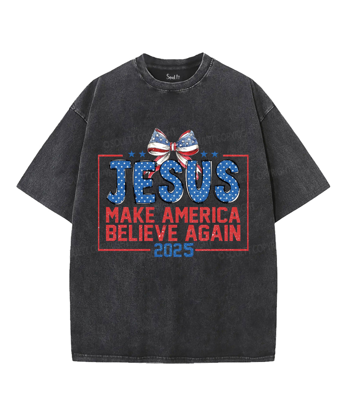 Make America Believe Again Unisex Washed Christian T-shirt Hoodie, Sweatshirt | CiraTrend.com (Image 2)