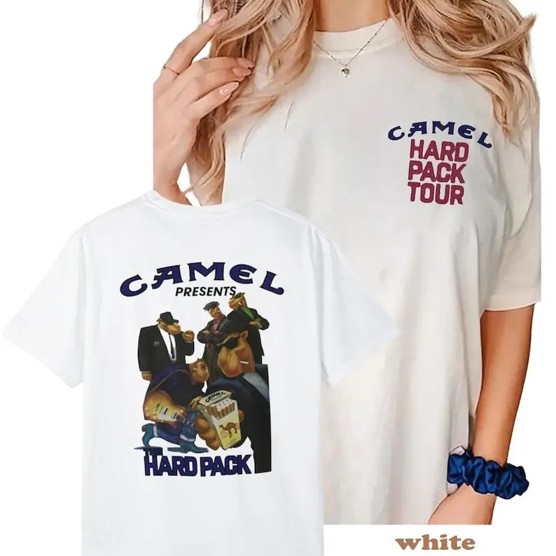 90s Camel The Hard Pack Unisex Garment-Dyed T-shirt | vintage Shirt, Joe Camel Promo Tee, Cowboy  T-shirt, sweater and Hoodie 2 sides