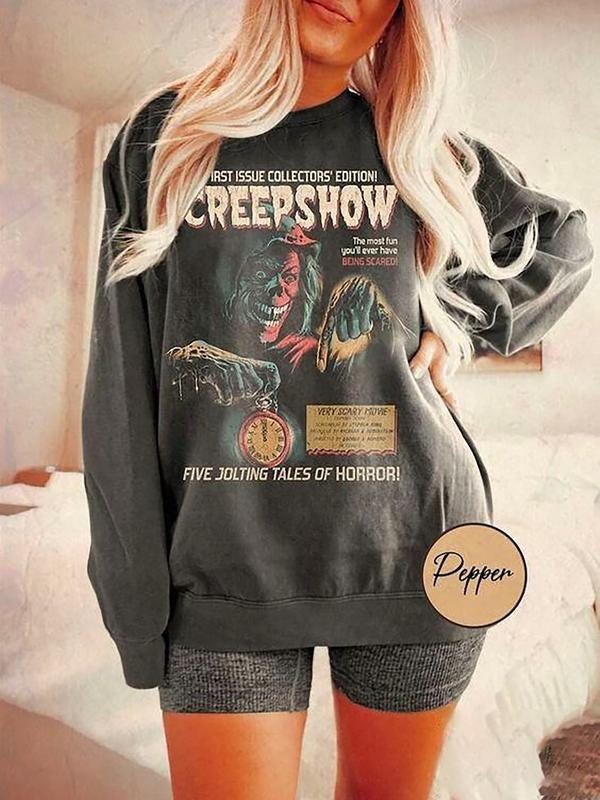 90s Creep Show Shirt, Horror Movie Sweater, Vintage Halloween Sweatshirt, Summerween Merch, Ghostface Sweatshirt, Horror Movies Shirt, Horror Fan Merch