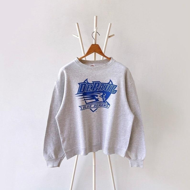 90s DePaul university blue demons sweatshirt