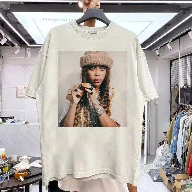 90s Erykah Badu Tshirt, Erykah Badu Gift For Men Women Tshirt S-5XL KH3705 Cotton Menswear Cotton Menswear Top Unisex