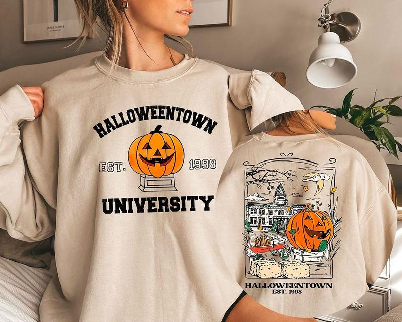 90s Halloweentown University Sweatshirt, Halloweentown Shirt, Halloween Town Hoodie, Retro Halloween Sweatshirt, Spooky Season Crewneck, Fall Vibes Sweater