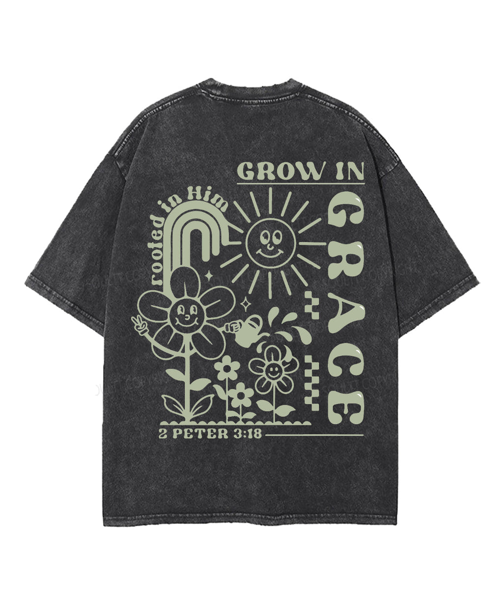 Grow In Grace Double Sided Washed Christian T-shirt Style001 Hoodie, Sweatshirt | CiraTrend.com (Image 3)