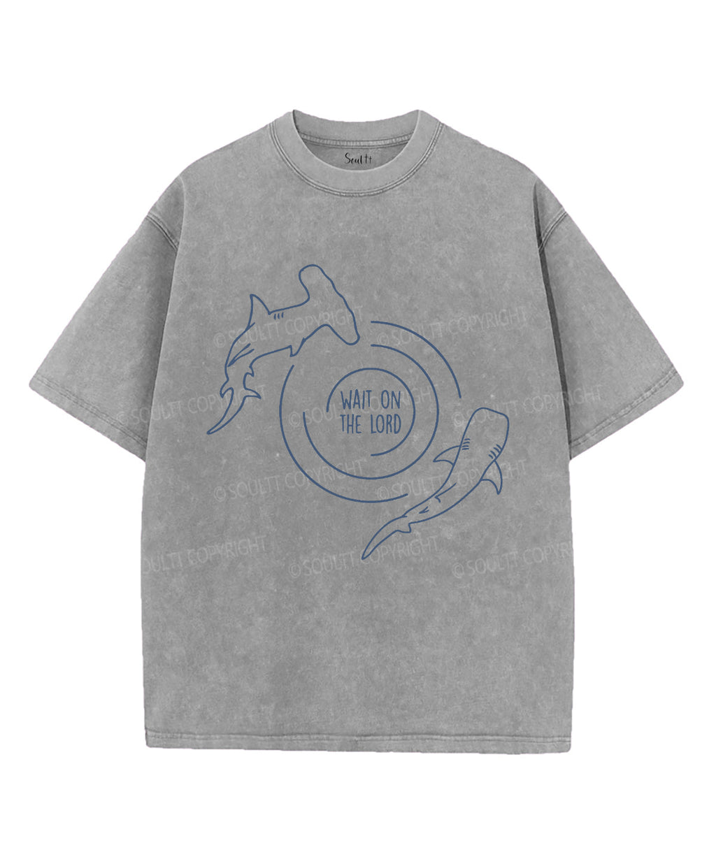 Wait On The Lord Unisex Washed Christian T-shirt Hoodie, Sweatshirt | CiraTrend.com (Image 3)