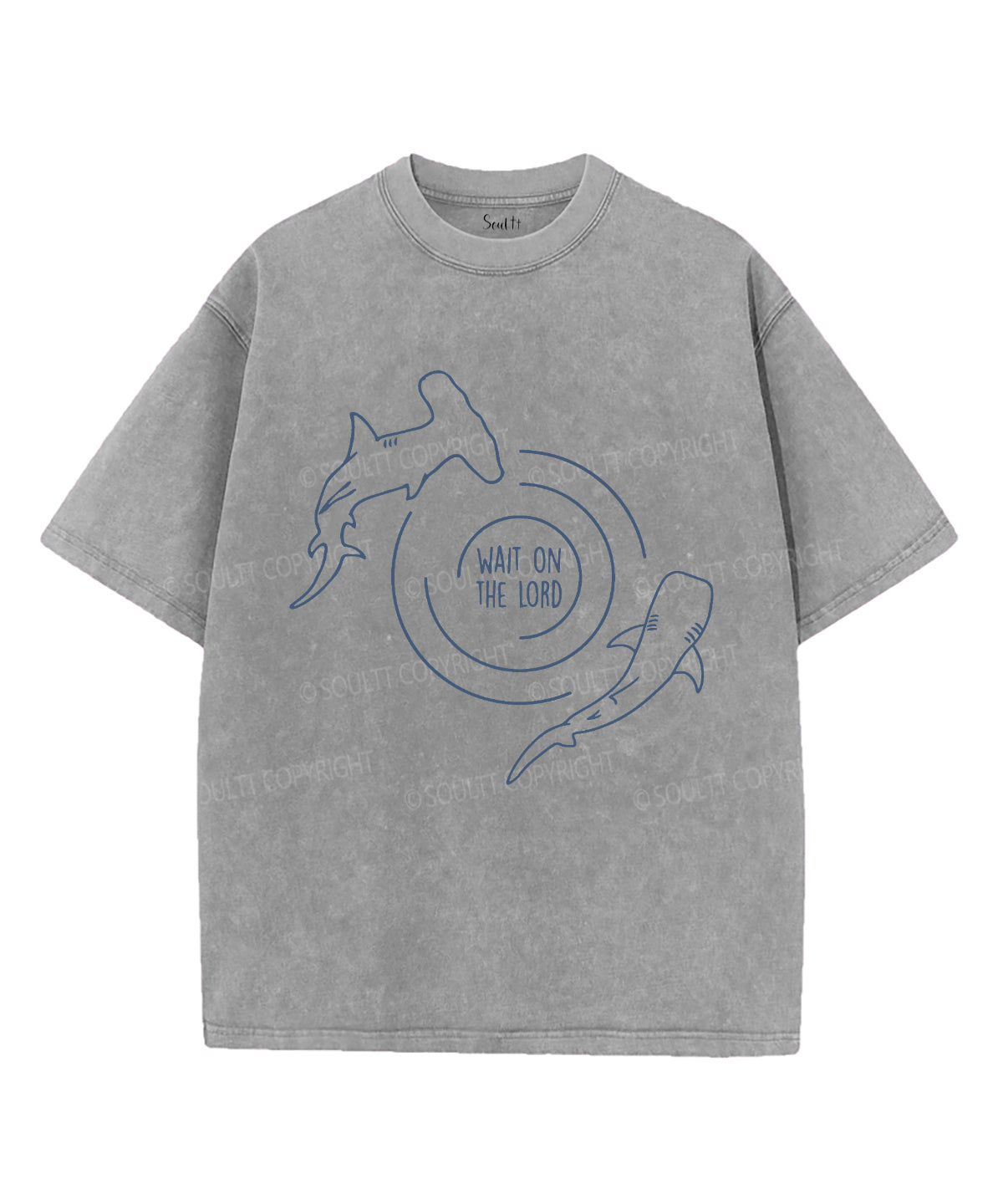 Wait On The Lord Unisex Washed Christian T-shirt Hoodie, Sweatshirt | CiraTrend.com (Image 3)