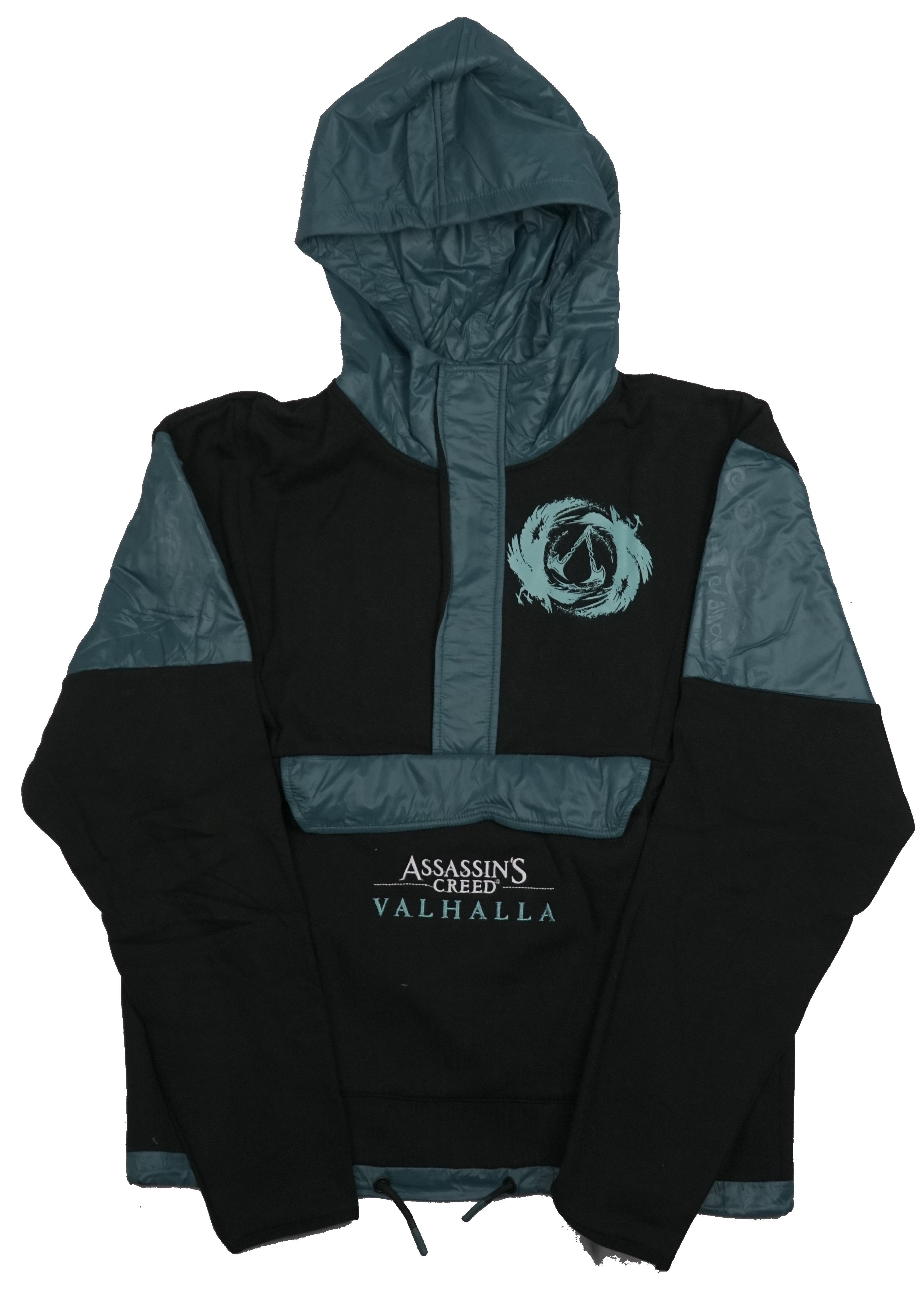 Assassins Creed Valhalla Anorak Adult / Mens Sweatshirt - Lapel Graphic Embordered Logo T-Shirts, Hoodie (Image 2)