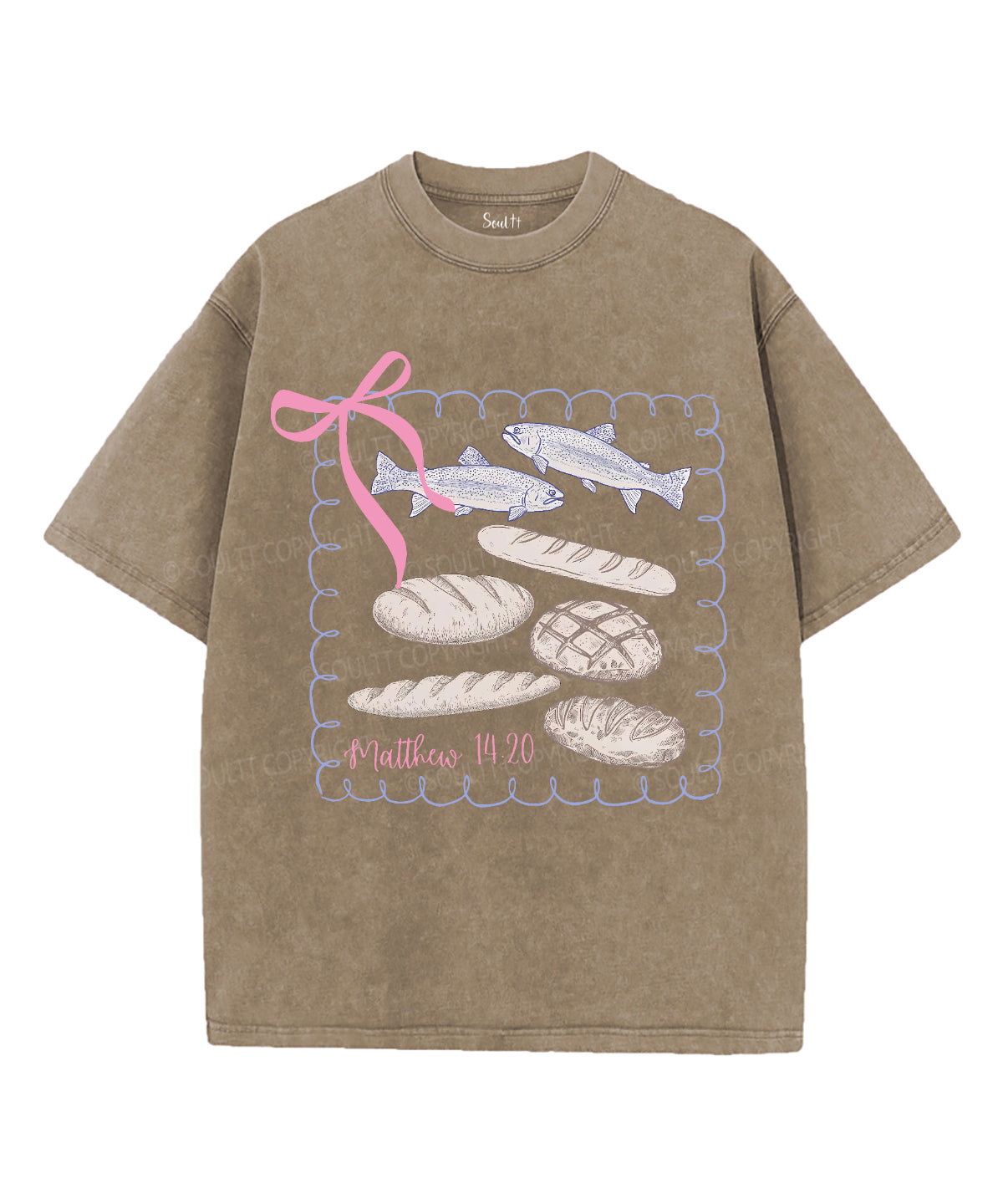 Fishes &Loaves Unisex Washed Christian T-shirt Hoodie, Sweatshirt | CiraTrend.com (Image 5)