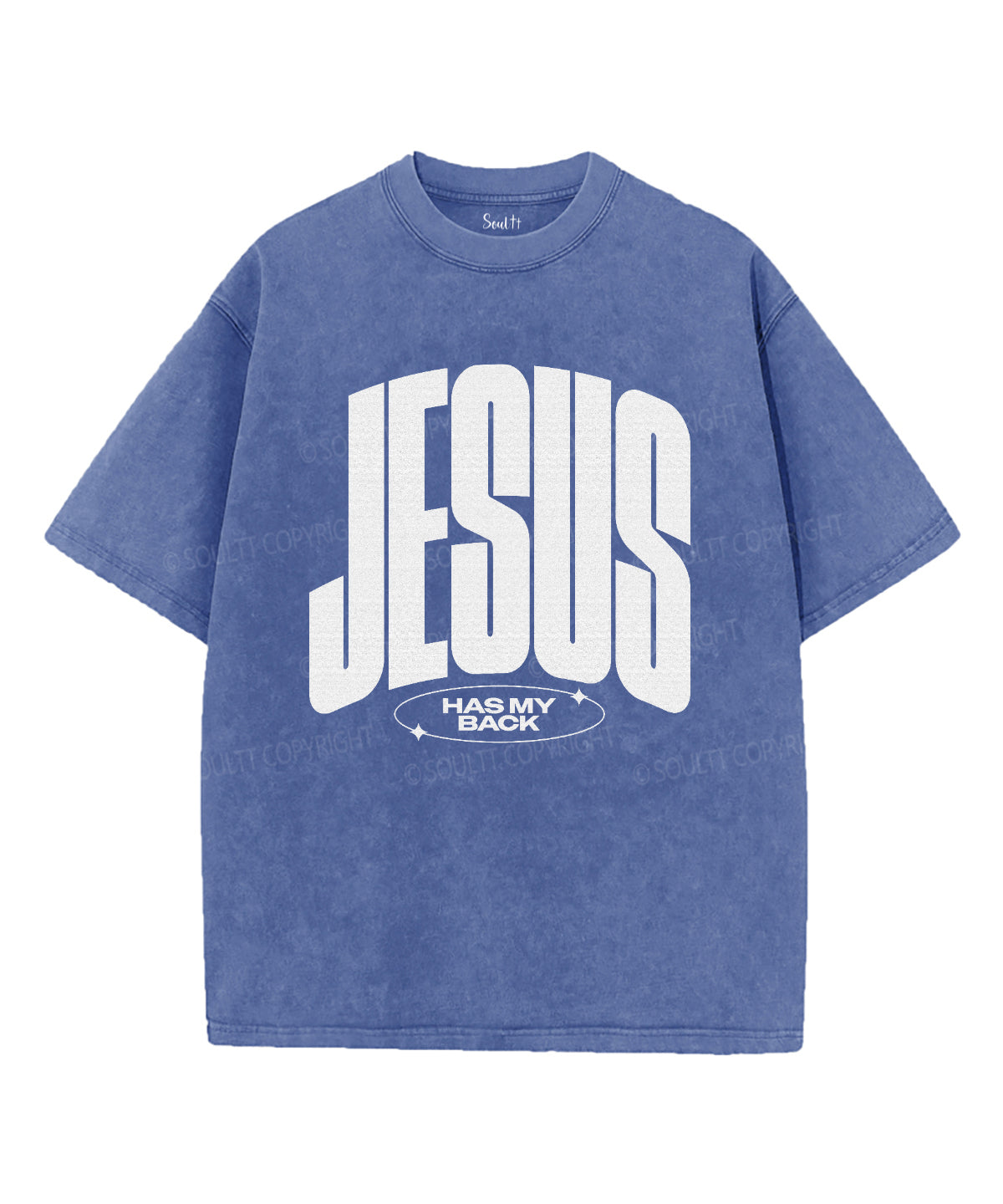 Jesus Has My Back Unisex Washed Christian T-shirt Hoodie, Sweatshirt | CiraTrend.com (Image 4)