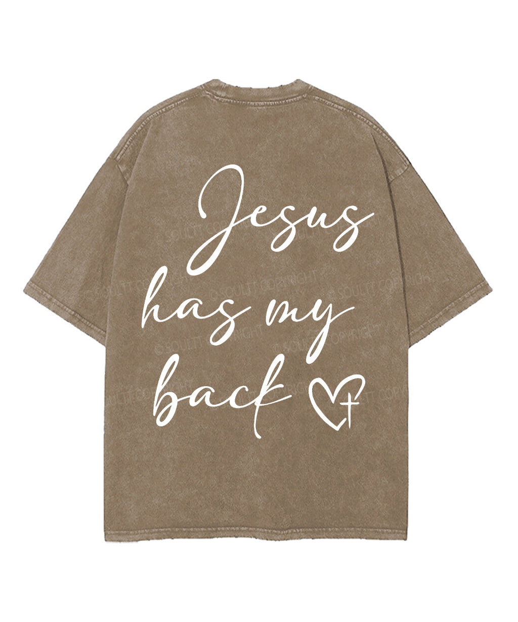 Jesus Has My Back Double Sided Unisex Washed Christian T-shirt Style002 Hoodie, Sweatshirt | CiraTrend.com (Image 2)