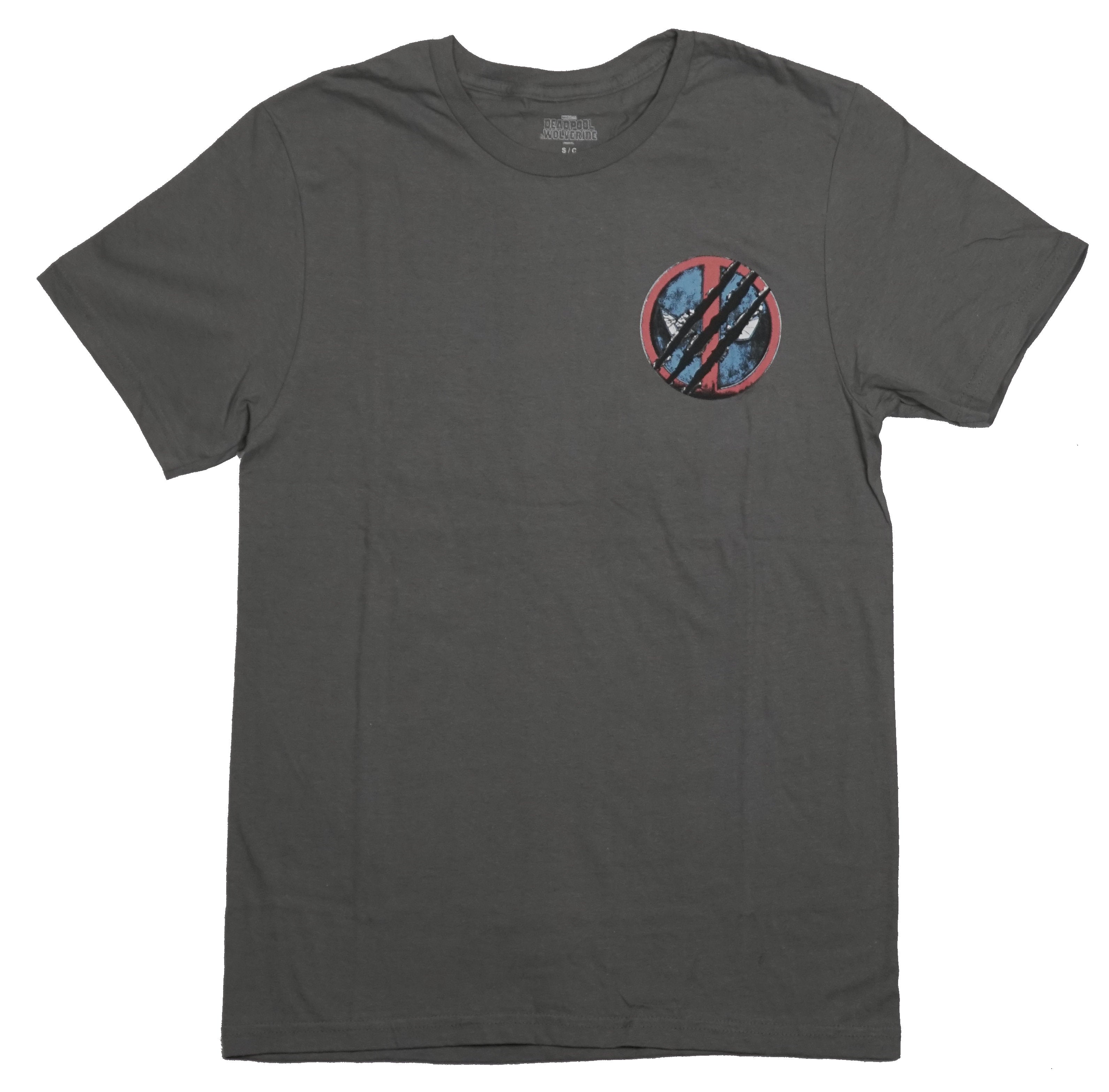 Deadpool & Wolverine Mens T-Shirt - Logo Slashed Lapel Best Bubs Battle Back Hoodie, Sweatshirt | CiraTrend.com (Image 1)