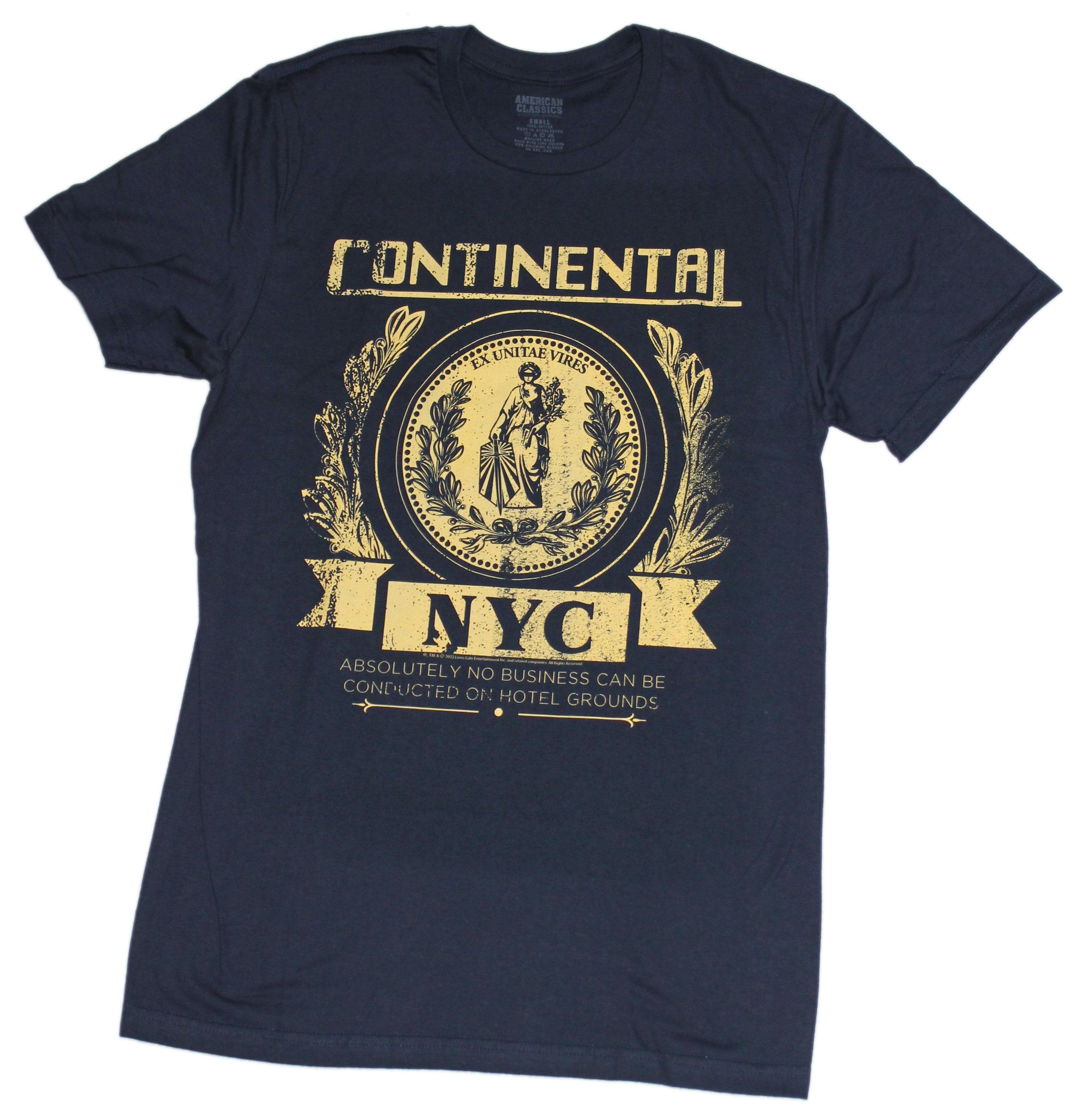 John Wick Mens T-Shirt  - The Continental Hotel Logo Distressed Hoodie, Sweatshirt | CiraTrend.com