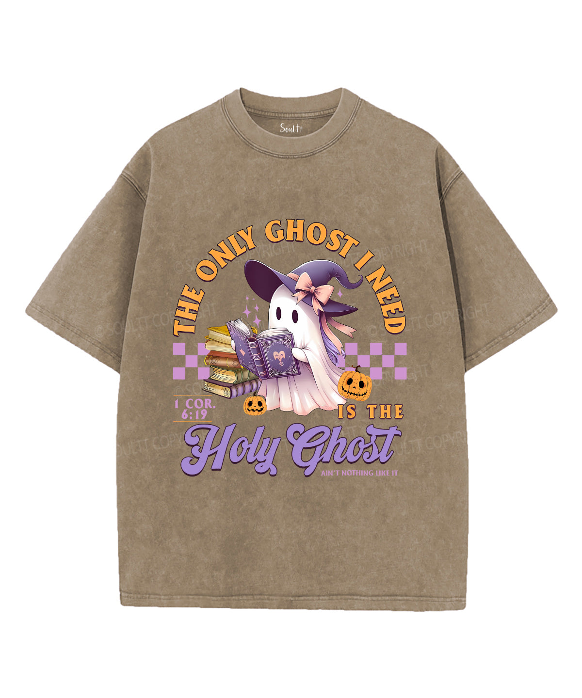 The Only Ghost I Know Is The Holy Ghost Unisex Washed Christian T-shirt Hoodie, Sweatshirt | CiraTrend.com (Image 5)