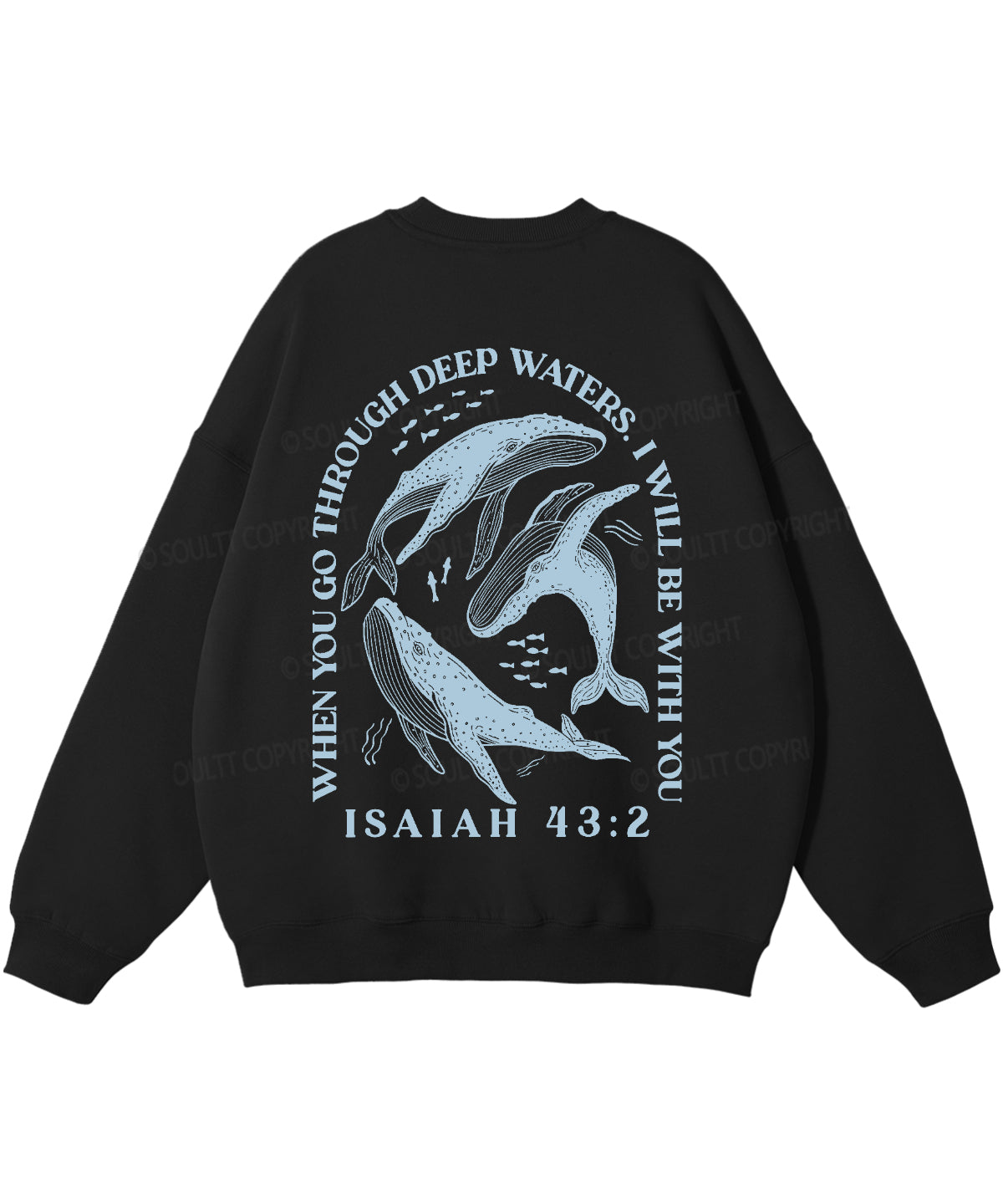 When You Go Though Deep Water Double Sided Unisex Cotton Christian Sweatshirt T-Shirts, Hoodie | CiraTrend.com (Image 3)