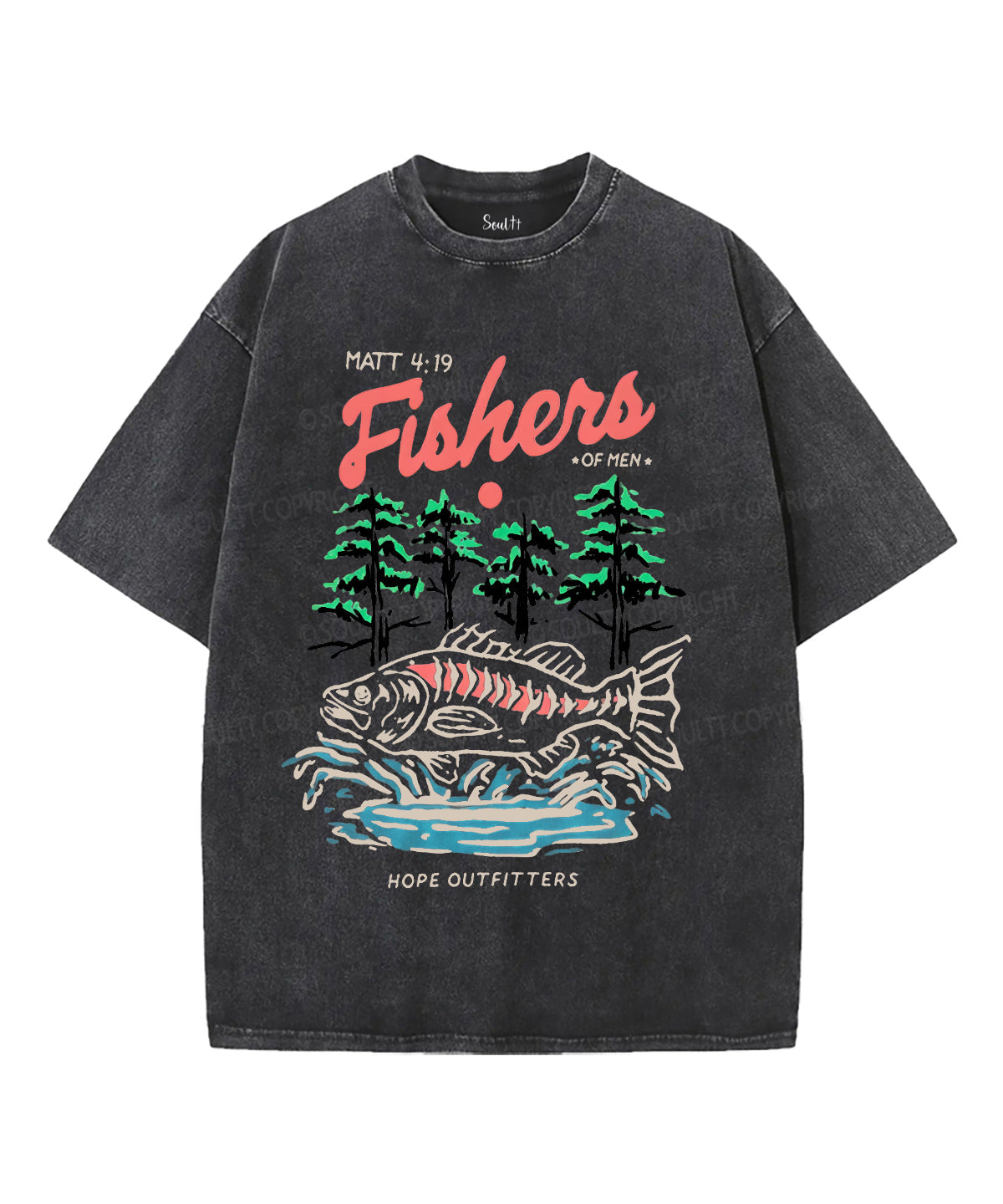 Fishers Of Men Unisex Washed Christian T-shirt Hoodie, Sweatshirt | CiraTrend.com (Image 2)