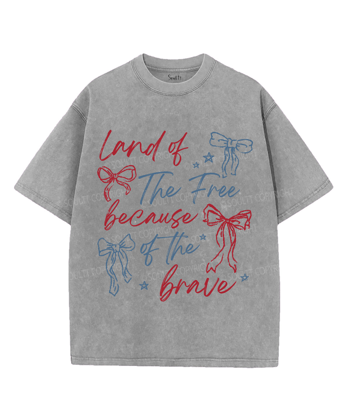 Land Of The Free Unisex Washed Christian T-shirt Style003 Hoodie, Sweatshirt | CiraTrend.com (Image 2)