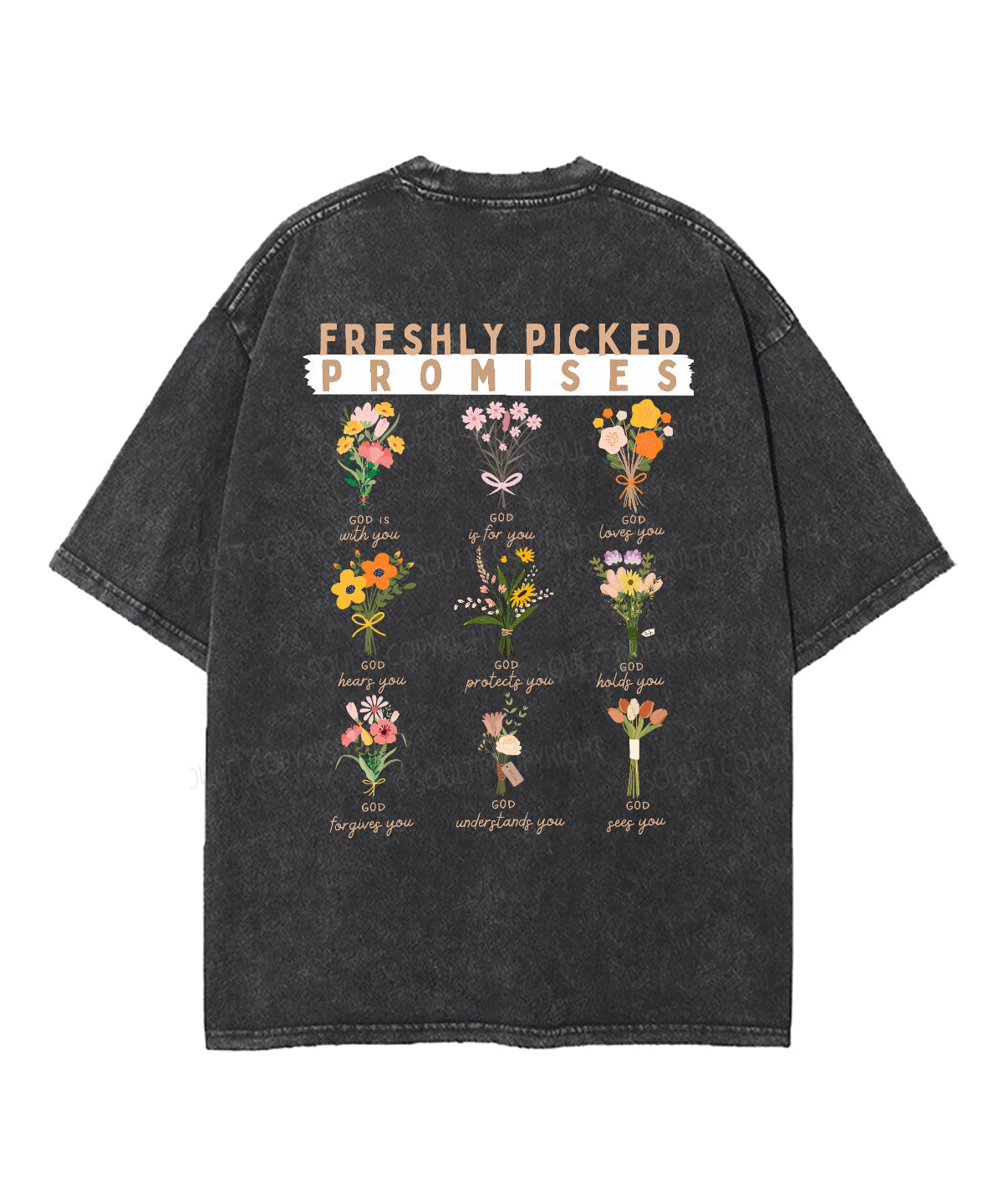 Freshly Picked Promises Double Sided Unisex Washed Christian T-shirt Hoodie, Sweatshirt | CiraTrend.com (Image 3)