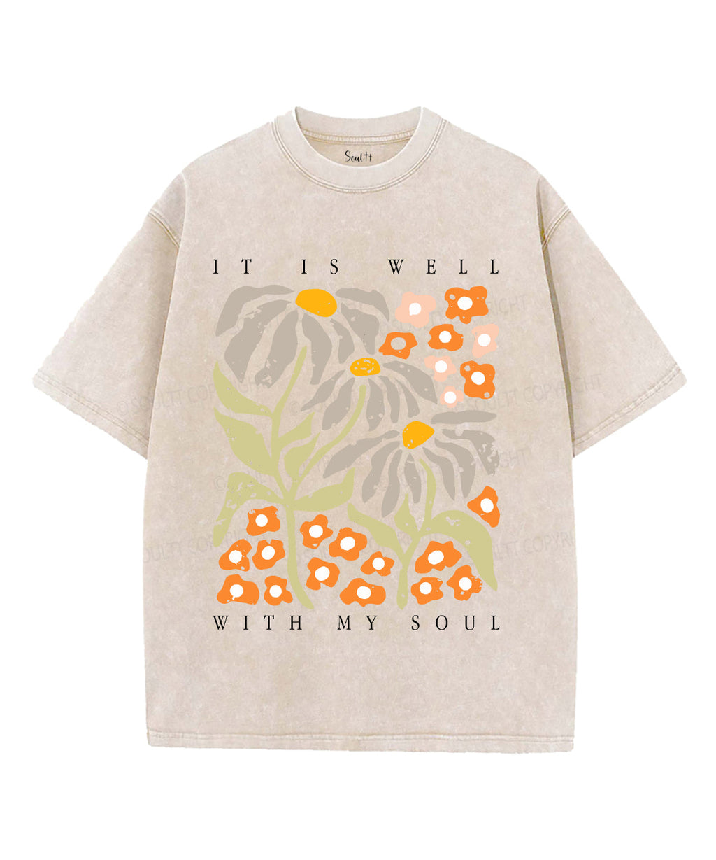 It Is Well With My Soul Unisex Washed Christian T-shirt Style004 Hoodie, Sweatshirt | CiraTrend.com (Image 4)