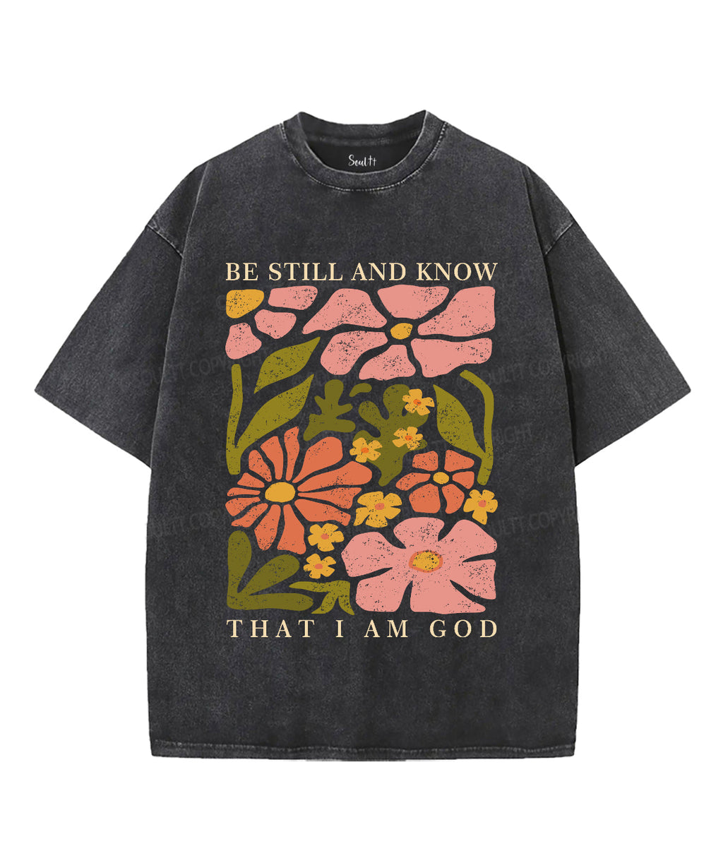 Be Still And Know Unisex Washed Christian T-shirt Style005 Hoodie, Sweatshirt | CiraTrend.com (Image 1)