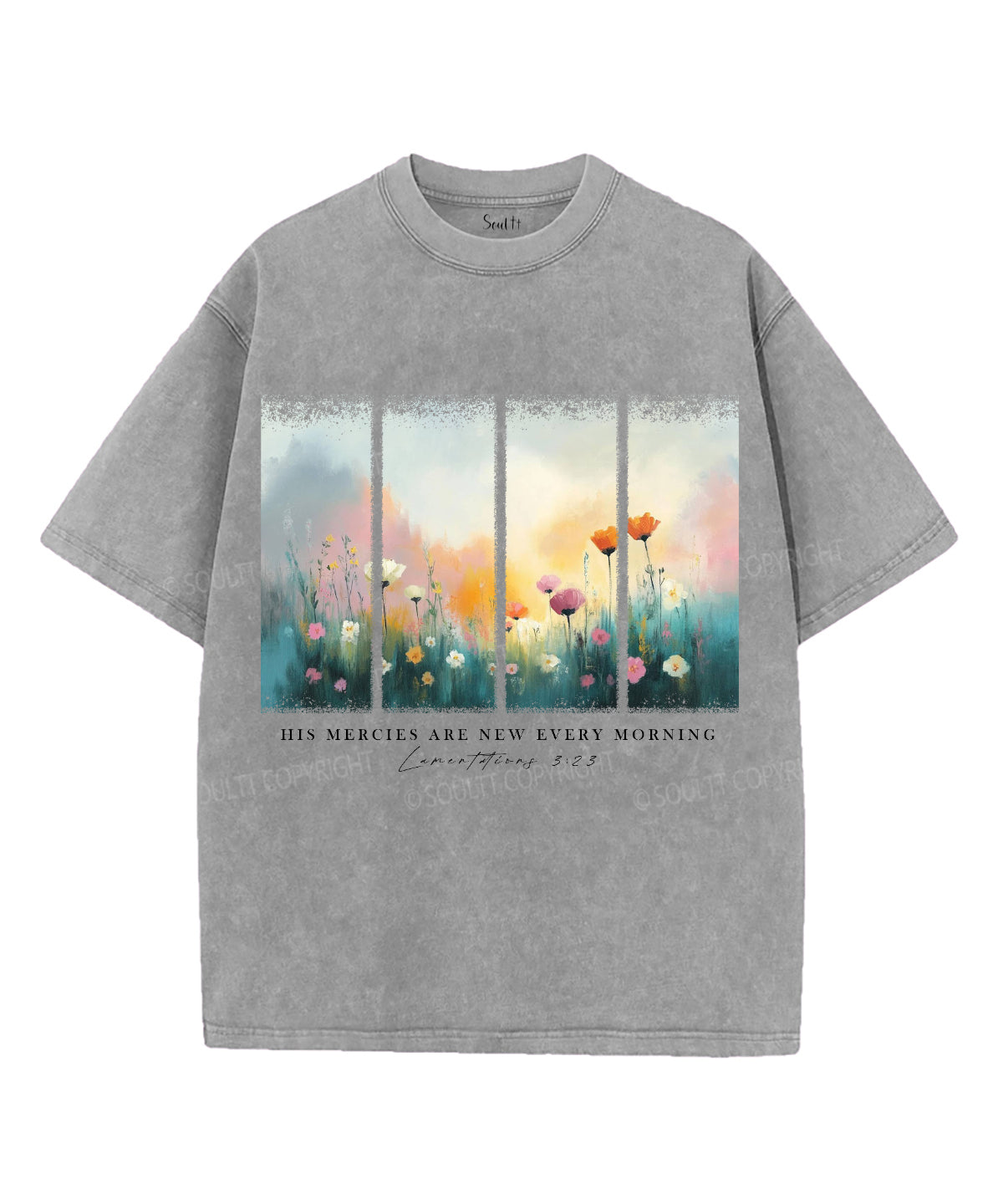 His Mercies Are New Every Morning Unisex Washed Christian T-shirt Style003 Hoodie, Sweatshirt | CiraTrend.com (Image 2)