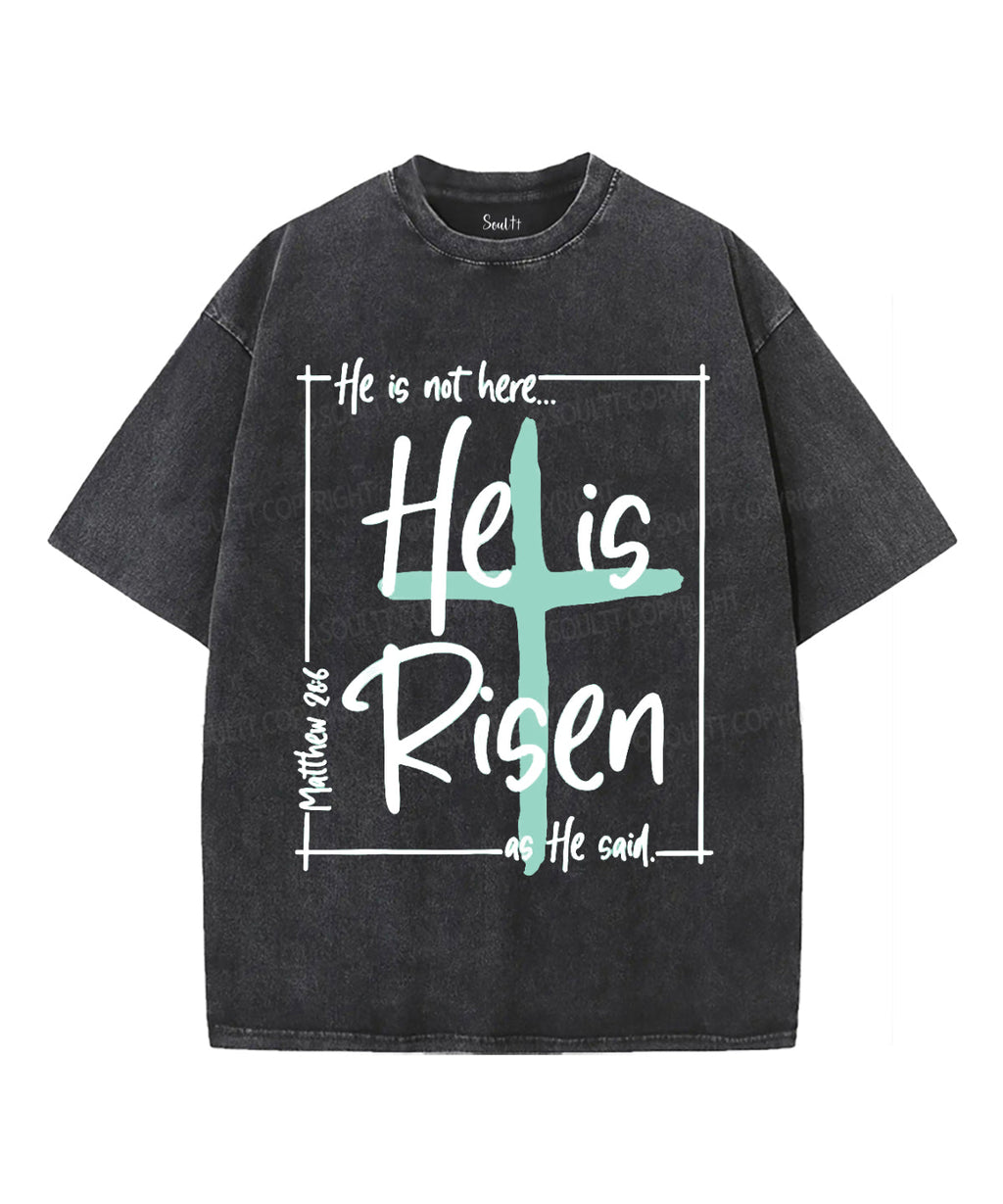 He Is Risen Unisex Washed Christian T-shirt Style011 Hoodie, Sweatshirt | CiraTrend.com (Image 2)